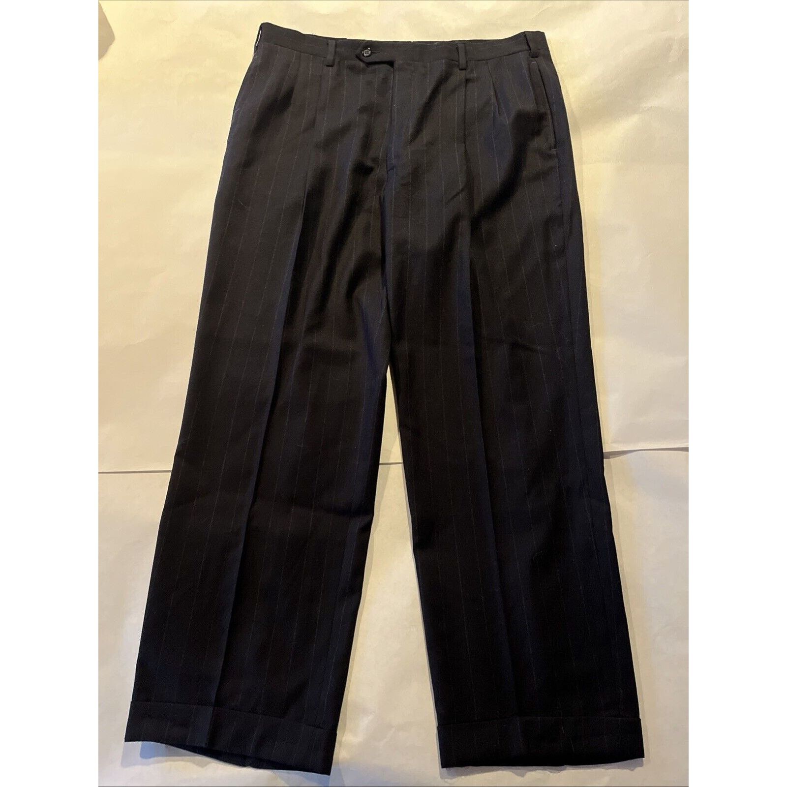 Jos. A. Bank Jos A Bank 38x30 100% Wool Dress Pants Black Executive Size US 38 / EU 54 - 2 Thumbnail
