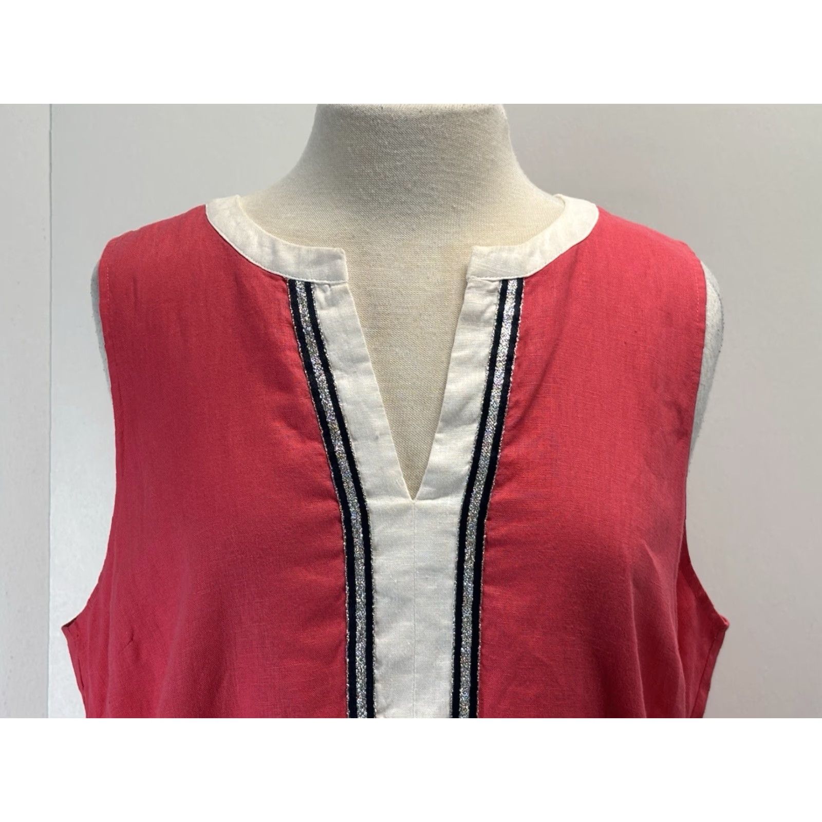 Tommy Bahama VINTAGE Tommy Bahama Linen Shift Dress Women Large Pink Beach Pockets Summer Casual Size L / US 10 / IT 46 - 5 Thumbnail