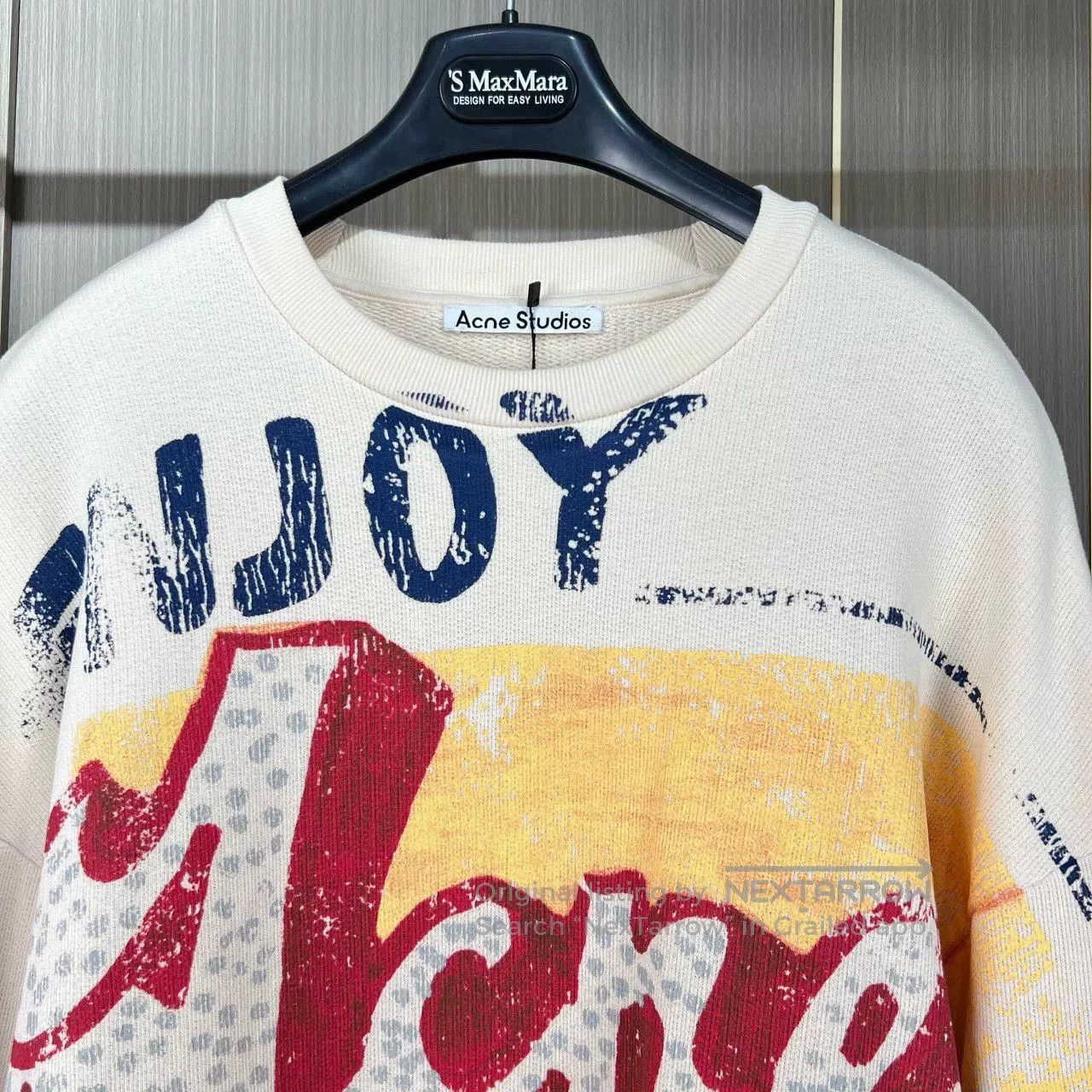 Acne Studios Acne Studios Beige Printed Sweatshirt. Size XXS / US 00 / IT 34 - 3 Thumbnail