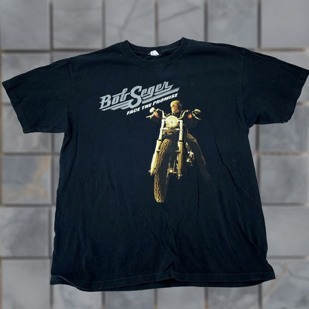 Anvil Vtg Bob Seger Face the Promise Tour Concert T-Shirt Mens L Black 2006-2007 Rock Shirt XS? Size US L / EU 52-54 / 3 - 1 Thumbnail