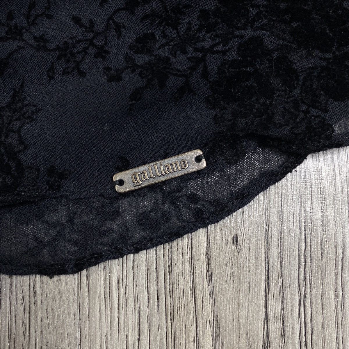 John Galliano Galliano Black Sheer Embroidered Silver Button Cardigan Size S / US 4 / IT 40 - 6 Thumbnail