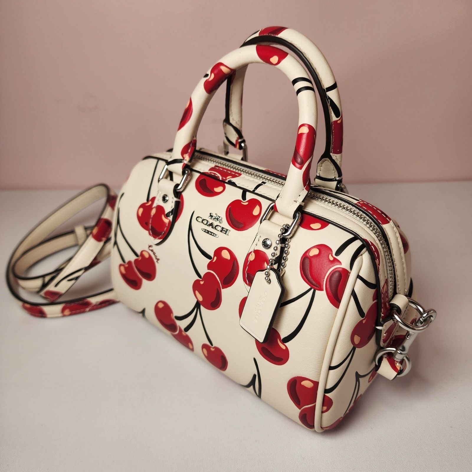 Coach NWT Coach CY745 Mini Rowan Crossbody Bag Cherry Print Red Size ONE SIZE - 2 Thumbnail