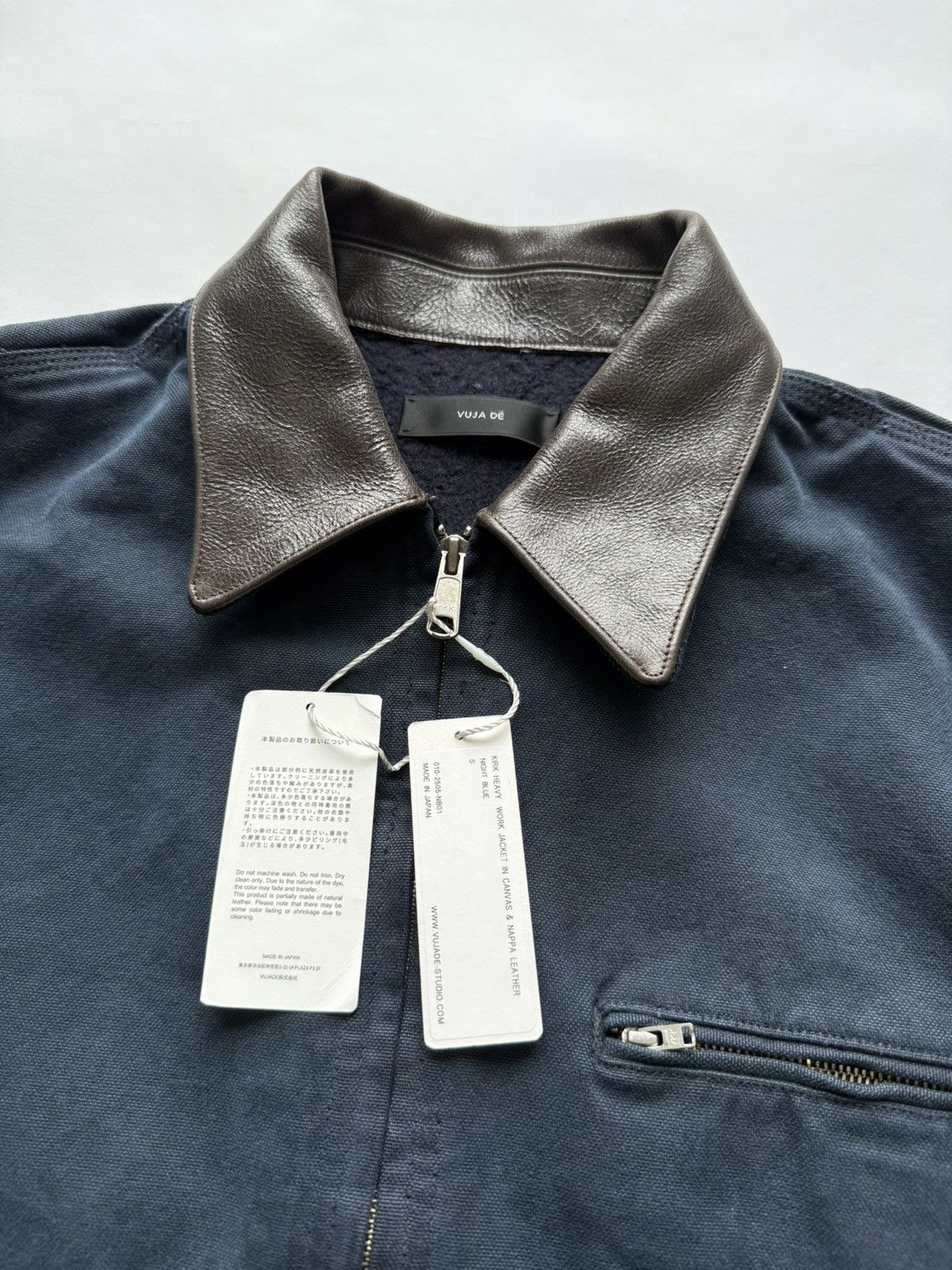 Vuja De VUJA DÉ KIRK HEAVY WORK JACKET IN CANVAS & NAPPA LEATHER Size US S / EU 44-46 / 1 - 3 Thumbnail