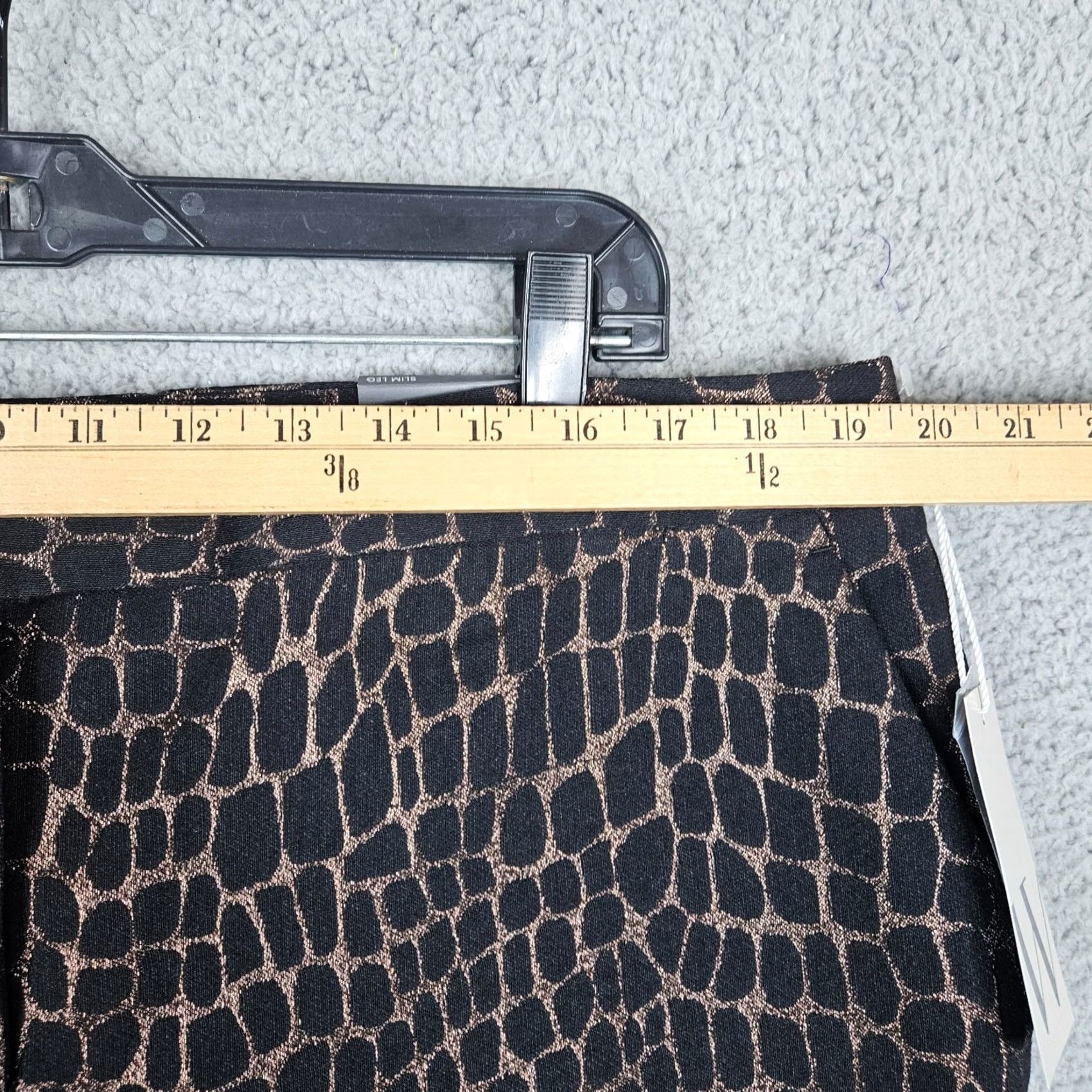 Worthington Worthington Slim Leg Black Bronze Women's Pants Size 18 NEW Size 40" / US 18 - 6 Thumbnail
