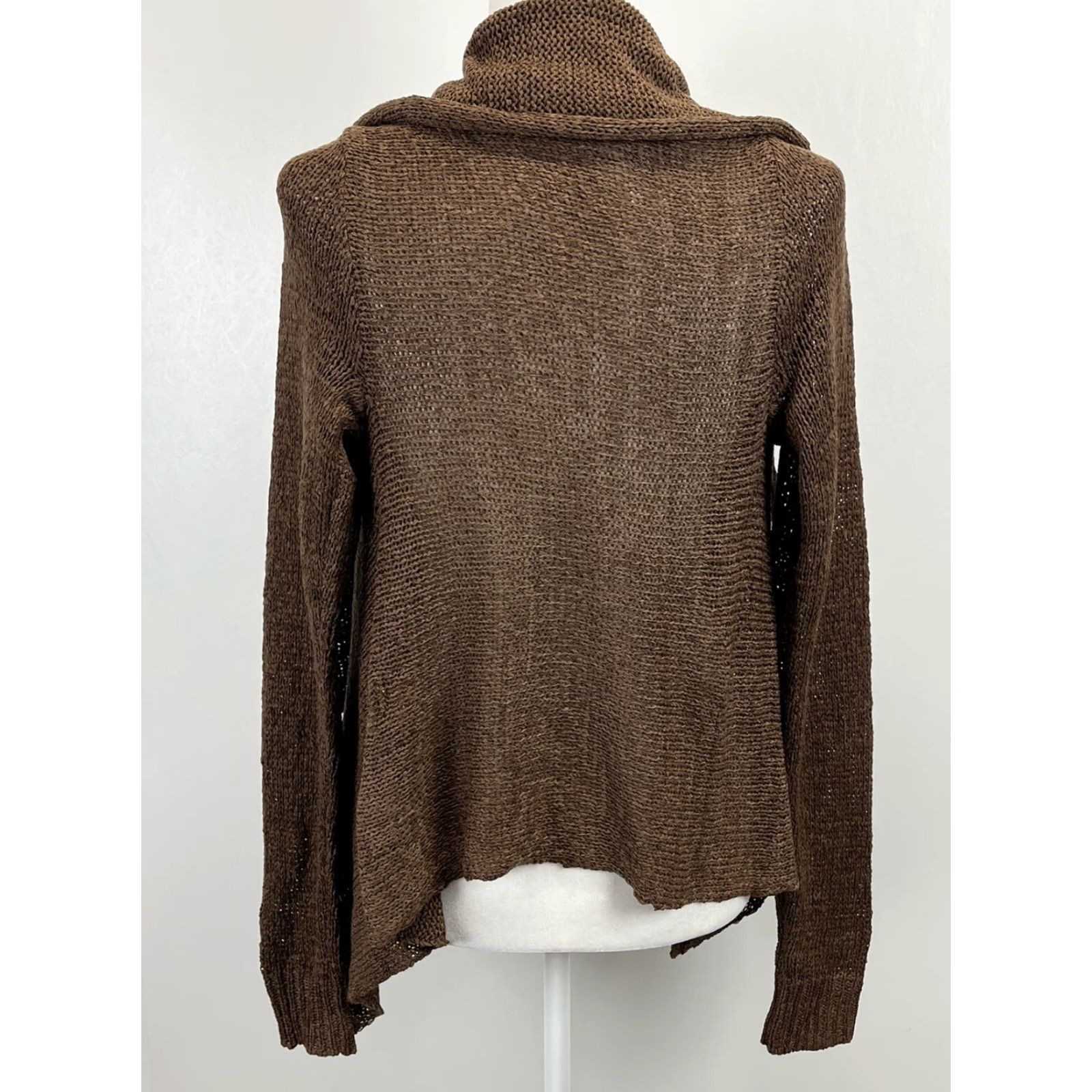Talbots Talbots Cardigan Sweater Shirt Women Loose Knit Open Front Sz M Brown Cotton Blend All Seasons Open Front Cardigan Womens Medium Brown Size M / US 6-8 / IT 42-44 - 3 Thumbnail