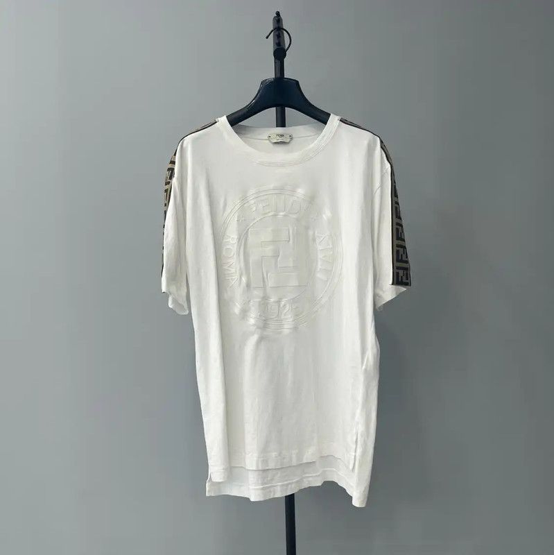 Fendi Fendi Summer White Cotton T-Shirt for Women 0089 Size XS / US 0-2 / IT 36-38 - 1 Thumbnail