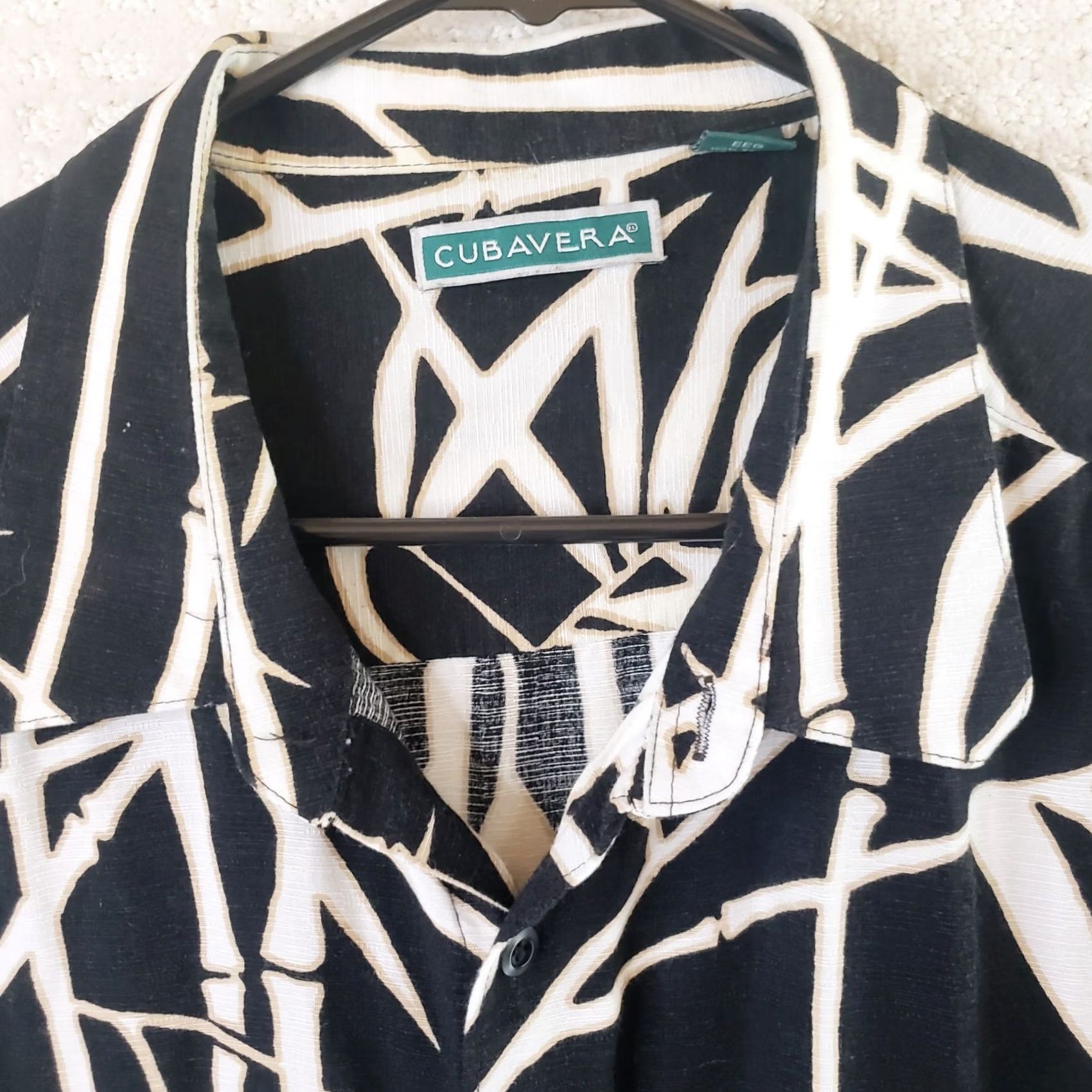 Cubavera VINTAGE Cubavera Shirt Mens XXL Black Bamboo Patterned Button Up Short Sleeve Hawaiian Size US XXL / EU 58 / 5 - 4 Thumbnail