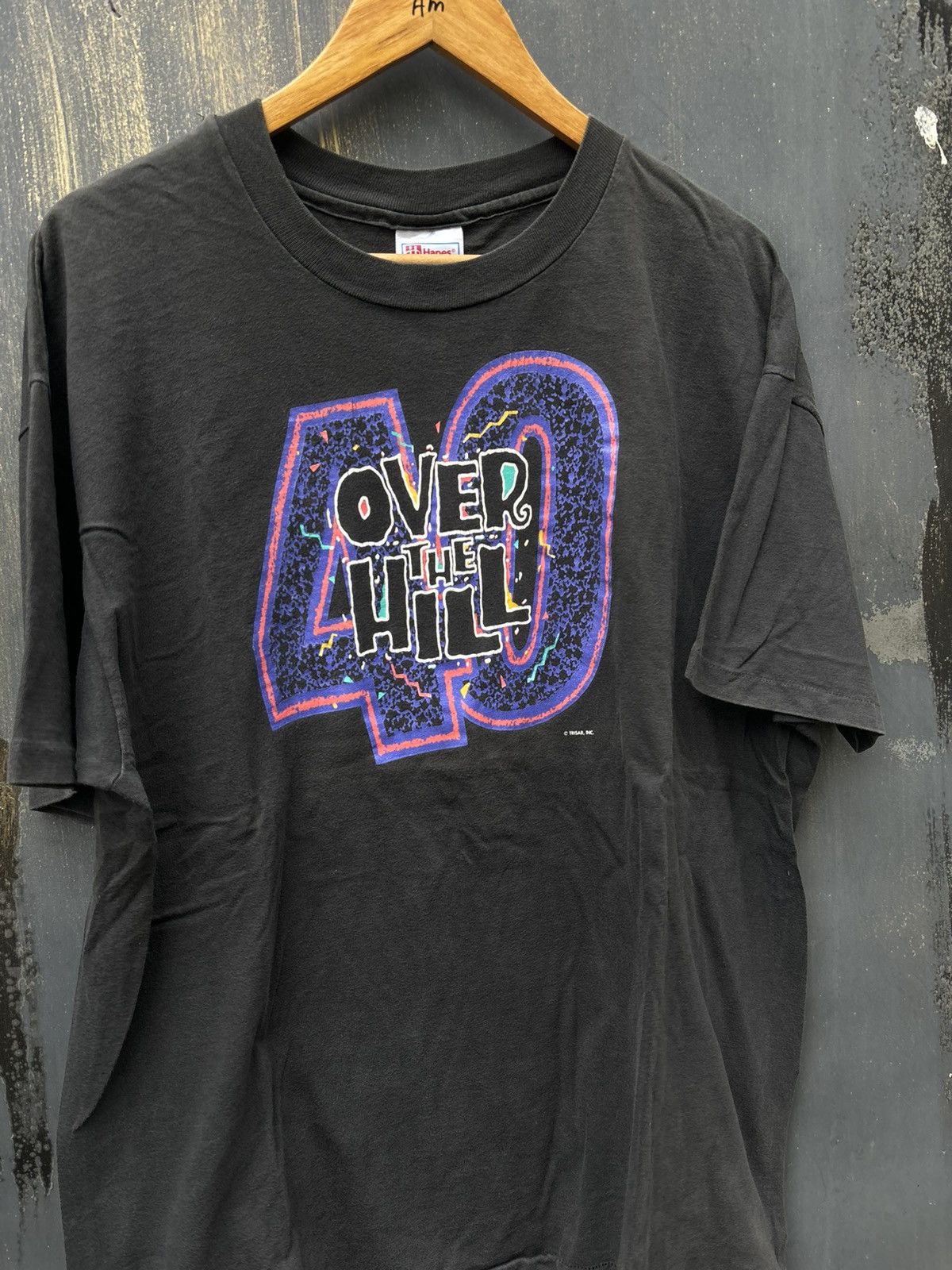 Vintage RARE! Vintage 90’s Hanes 40 Over The Hill Size US XL / EU 56 / 4 - 1 Thumbnail