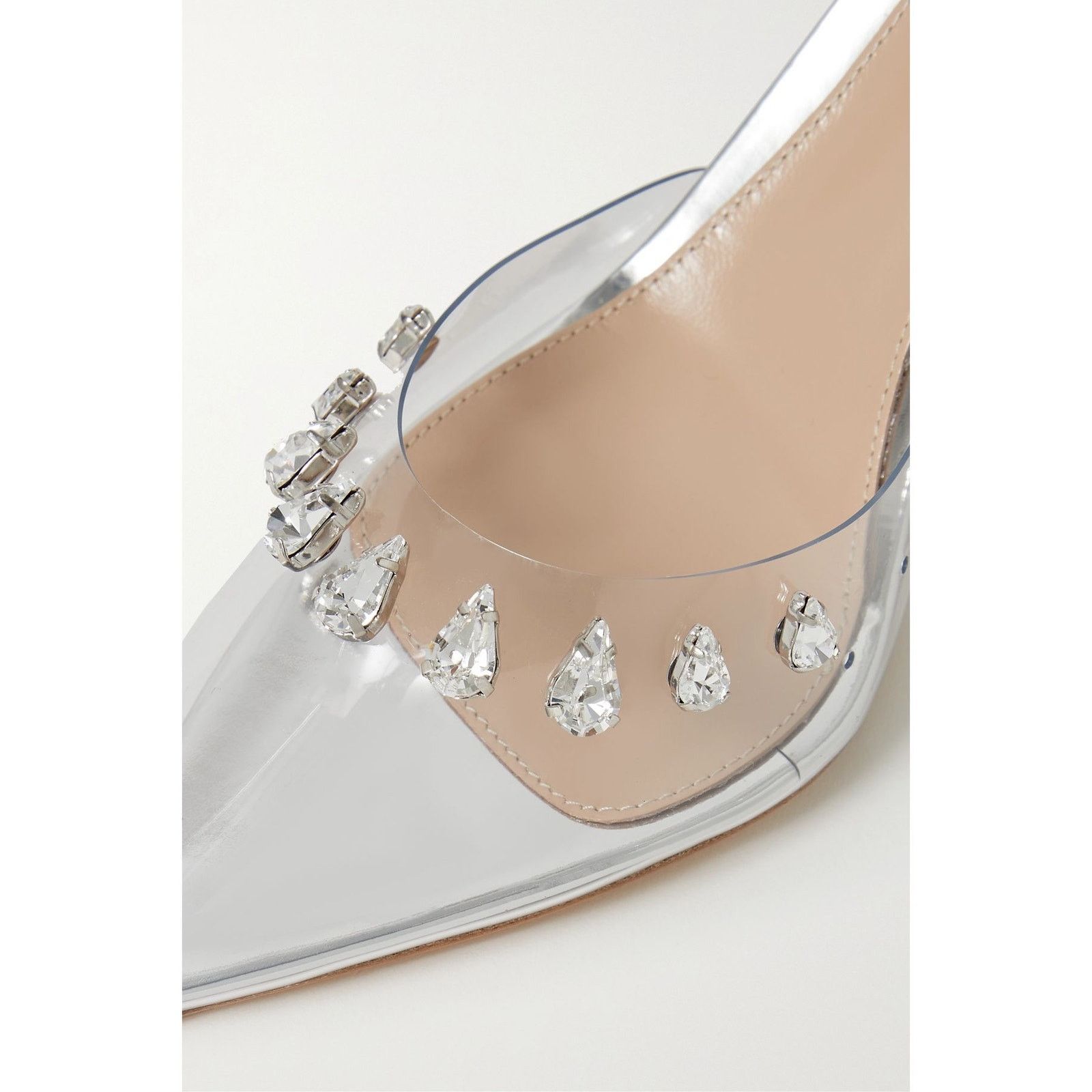 Gianvito Rossi Gianvito Rossi 85 Crystal-Embellished Slingback Pumps 37 EU Size US 7 / IT 37 - 3 Thumbnail