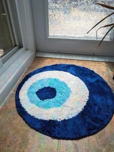 Other 3D Fluffy Evil Eye Circle Soft Rug Size ONE SIZE - 3 Thumbnail