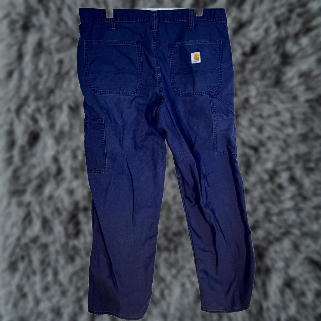 Carhartt Carhartt Carpenter Pants 34x28 Navy Dungaree Fit Work Utility Mens Size US 34 / EU 50 - 1 Thumbnail