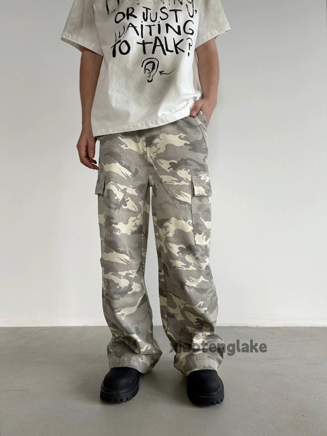 Designer Unisex outdoor utility loose baggy skate hiphop cargo pants Size US 36 / EU 52 - 5 Thumbnail