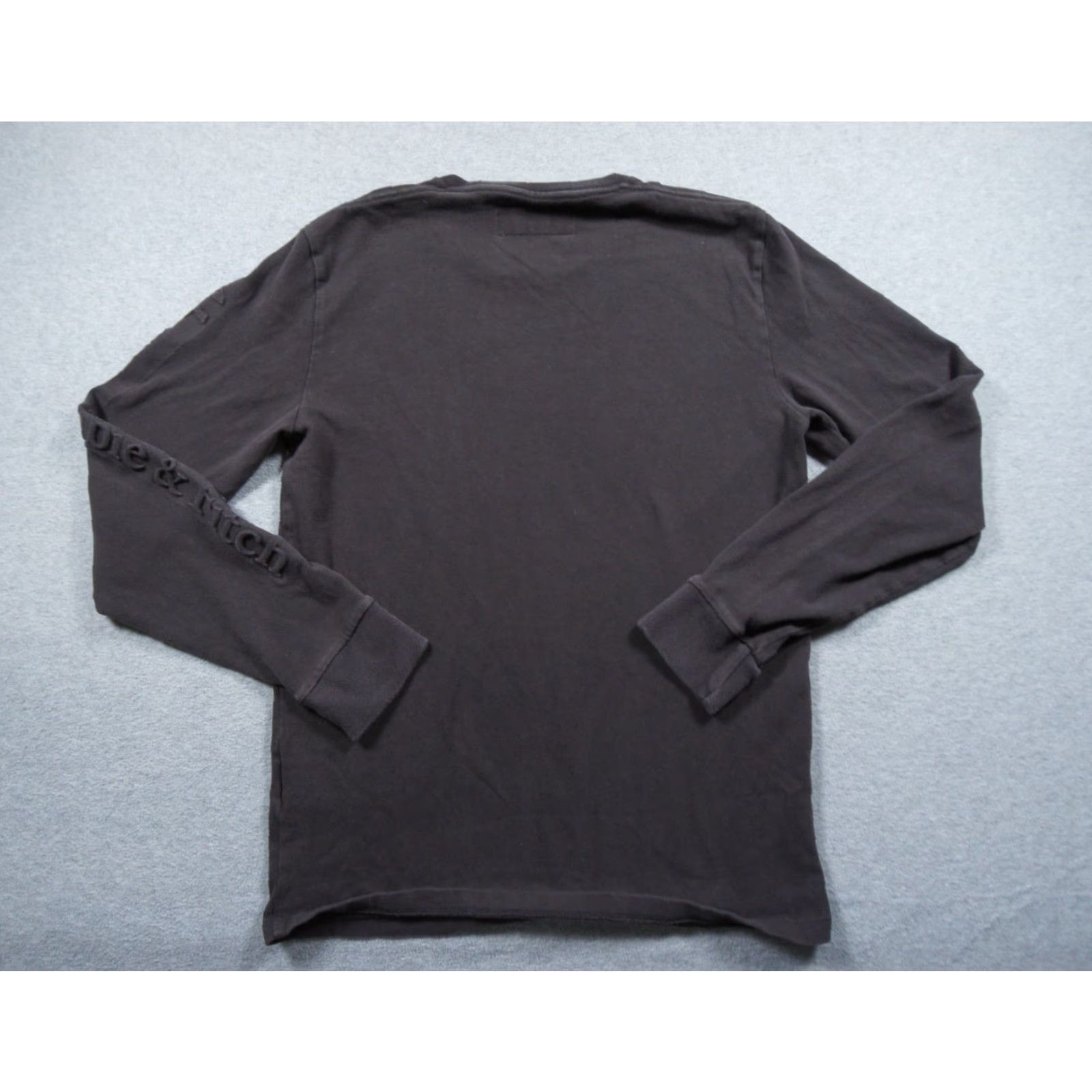 Abercrombie & Fitch Abercrombie & Fitch Shirt Mens Small Gray Long Sleeve Ribbed Knit Spellout Logo Size US S / EU 44-46 / 1 - 4 Thumbnail