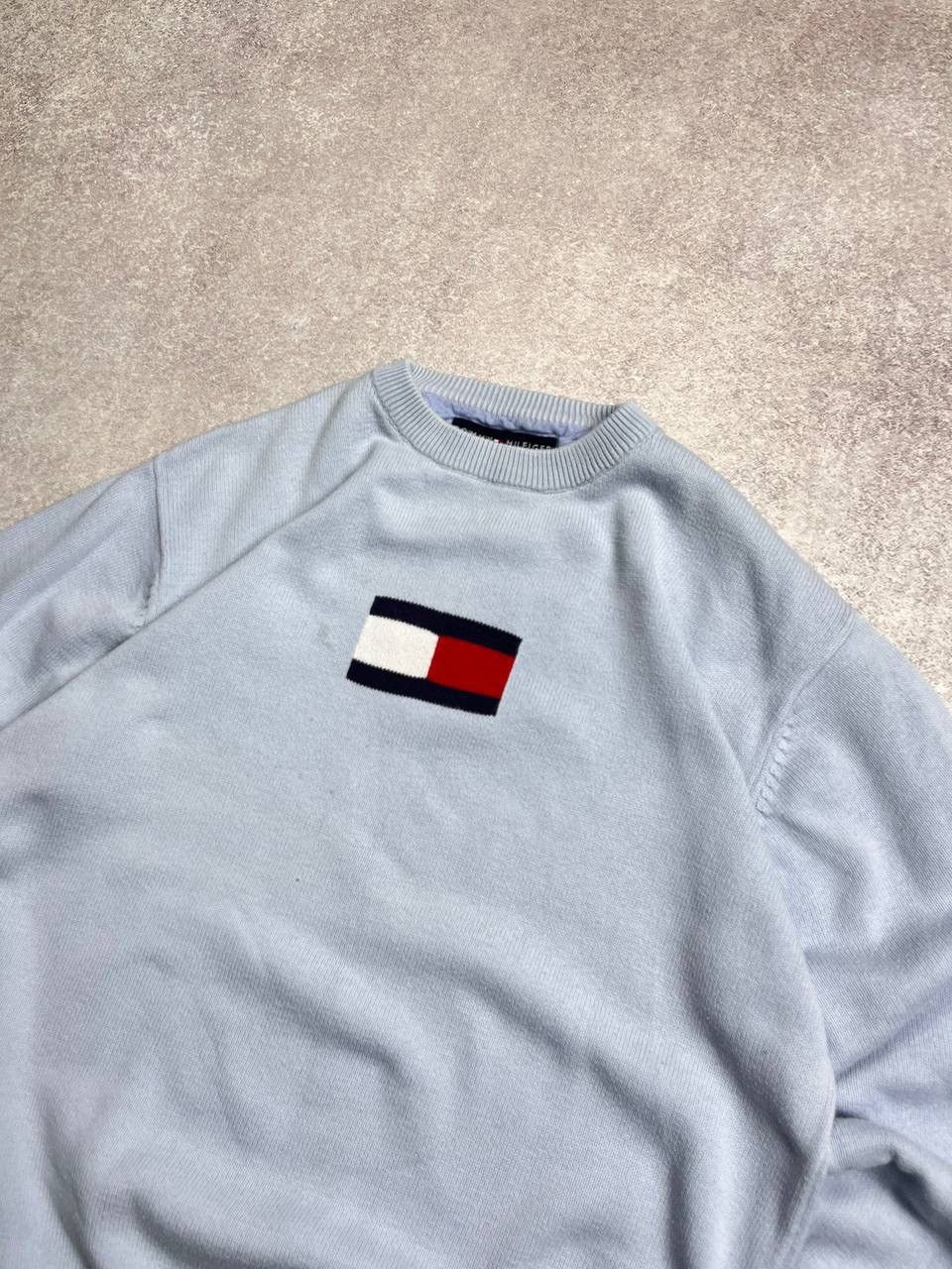 Tommy Hilfiger × Vintage Vintage Tommy Hilfiger Big Logo Knit Sweater Y2K M Size US M / EU 48-50 / 2 - 2 Thumbnail