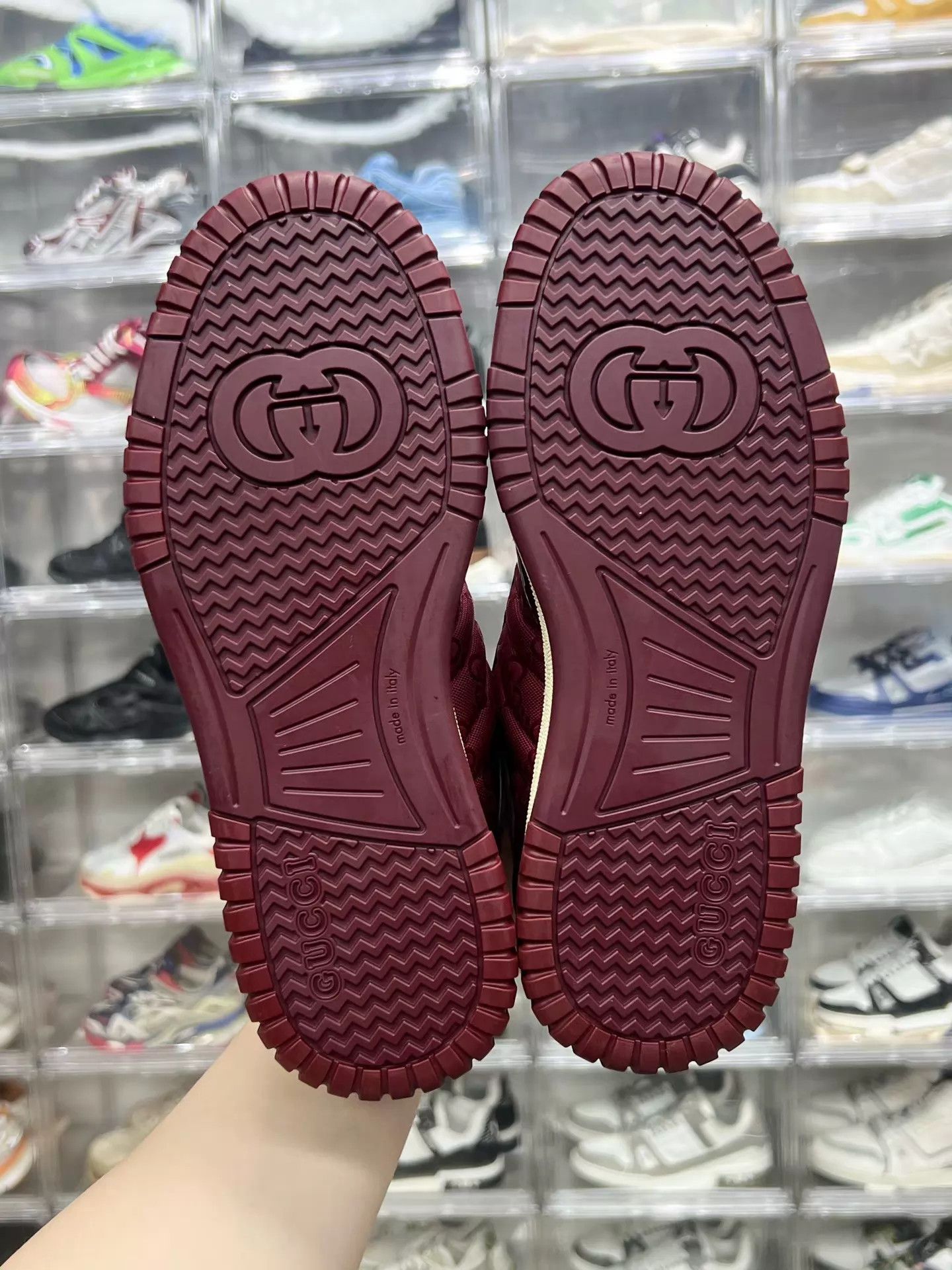Gucci GUCCI Re-Web Red Low-Top Sneaker 37.5 Size US 7 / IT 37 - 8 Thumbnail