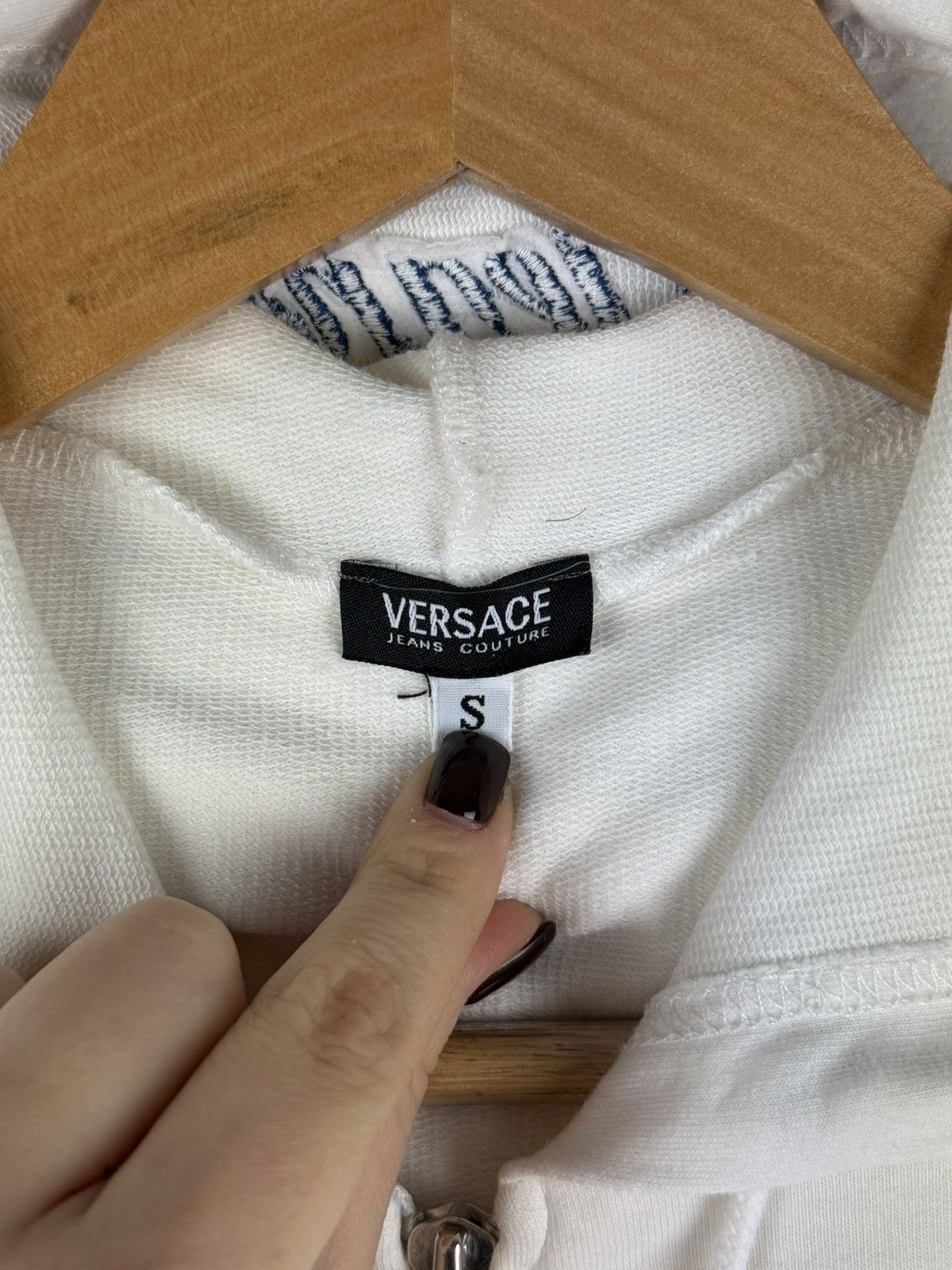 Versace Jeans Couture Versace Jeans Couture Y2K Studded Big Logo Full Zip Hoodie Size S / US 4 / IT 40 - 10 Thumbnail