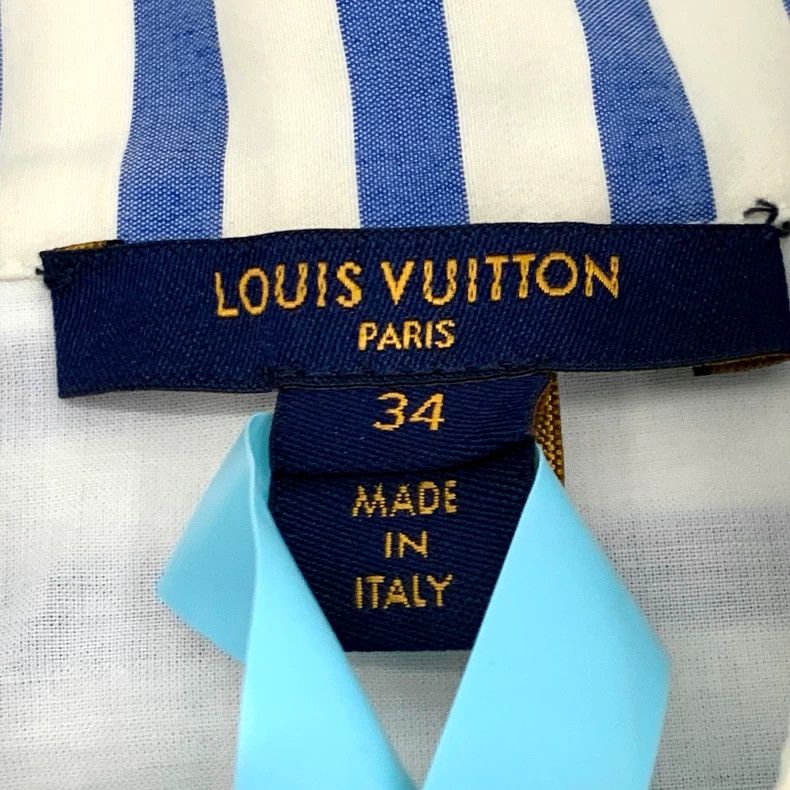 Louis Vuitton Louis Vuitton Light Blue Stripe Side Button Cotton Sleevel Size XXS / US 00 / IT 34 - 6 Thumbnail