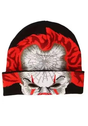 Other IT Pennywise Clown Flip Down Beanie Ski Mask Hat Size ONE SIZE - 2 Thumbnail