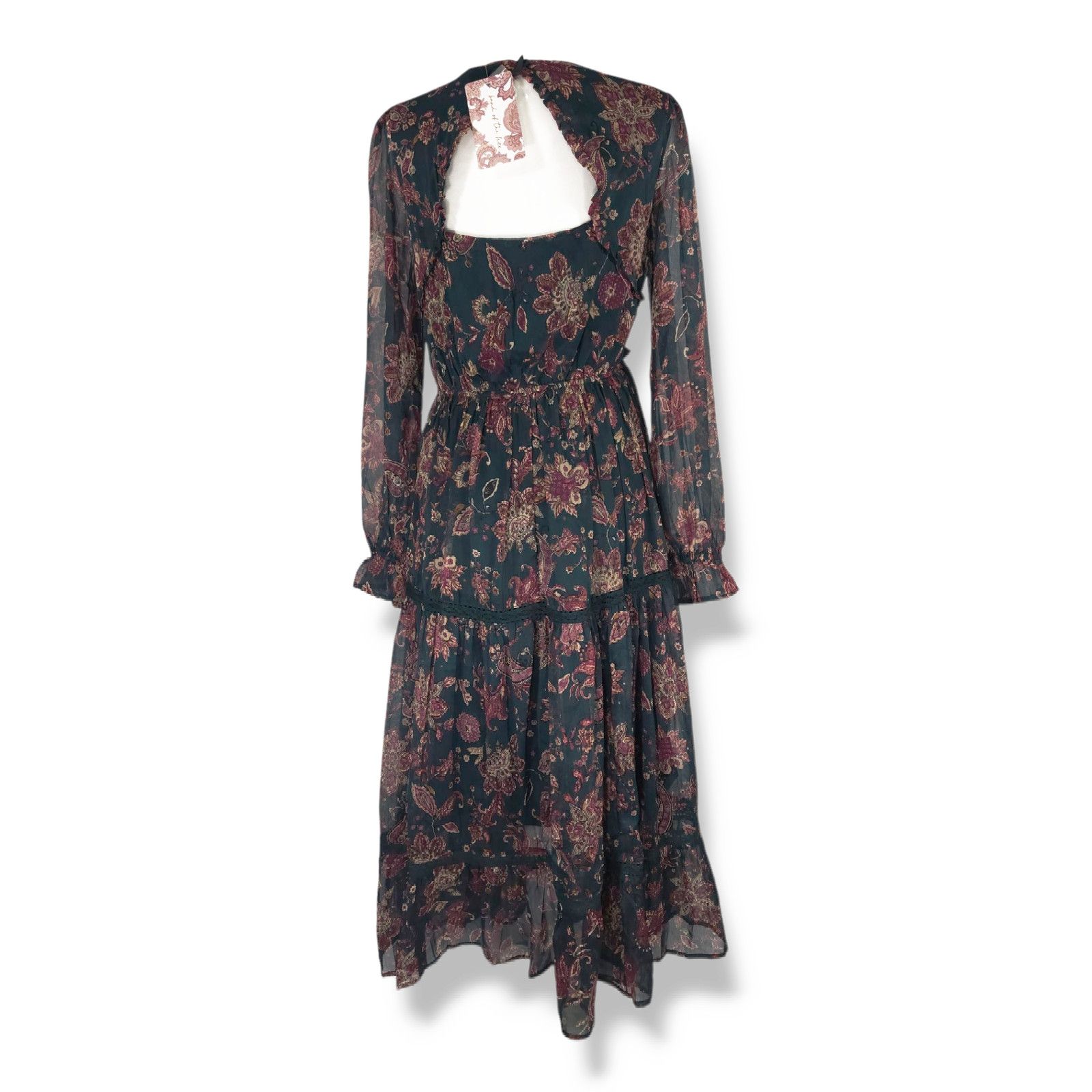 Other NWT Band of the Free Empire Midi Dress M 8-10 Pine Paisley Size M / US 6-8 / IT 42-44 - 7 Thumbnail