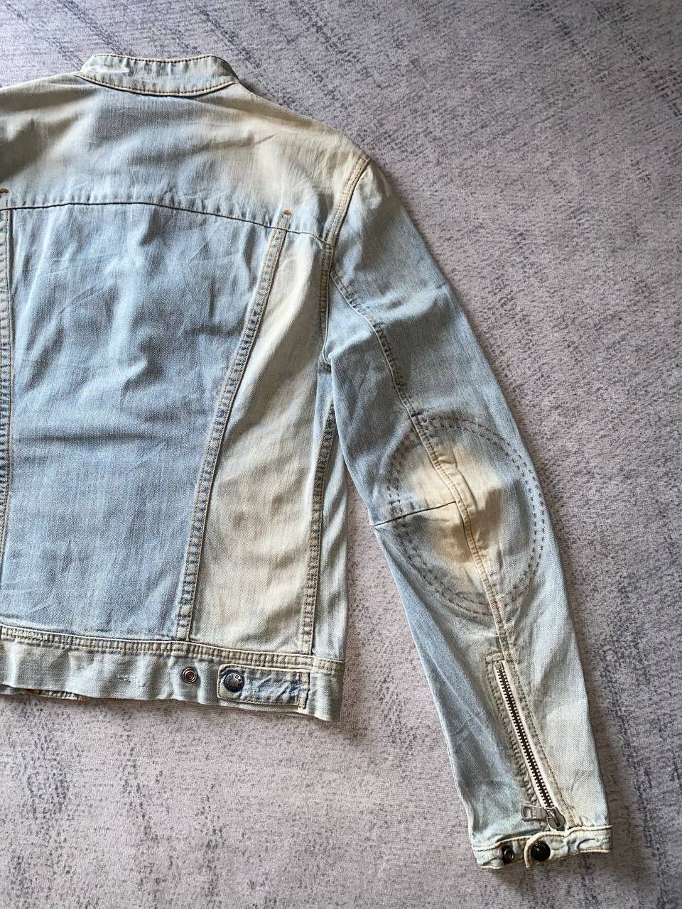 GAS GAS Distressed Denim Biker Jacket Size US M / EU 48-50 / 2 - 10 Thumbnail
