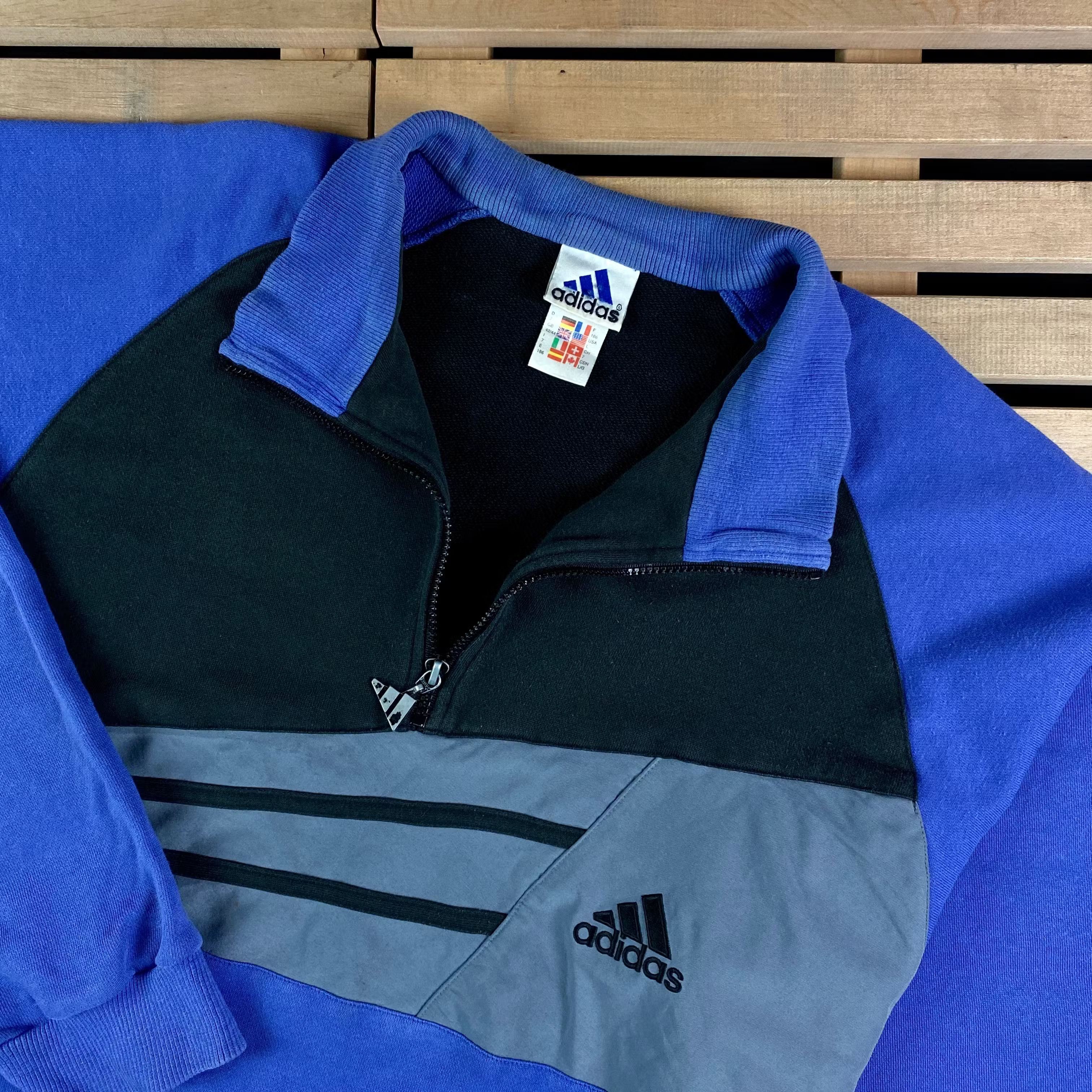Adidas × Vintage Men’s Sweatshirt 1/3 Zip Adidas Vintage Size L Size US L / EU 52-54 / 3 - 2 Thumbnail