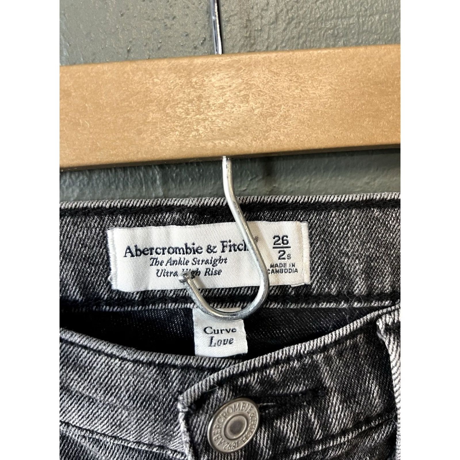 Abercrombie & Fitch Abercrombie & Fitch Womens Black Denim Ankle Ultra High Rise Jeans 2S/26 Pants Womens Size 26" / US 2 / IT 38 - 3 Thumbnail