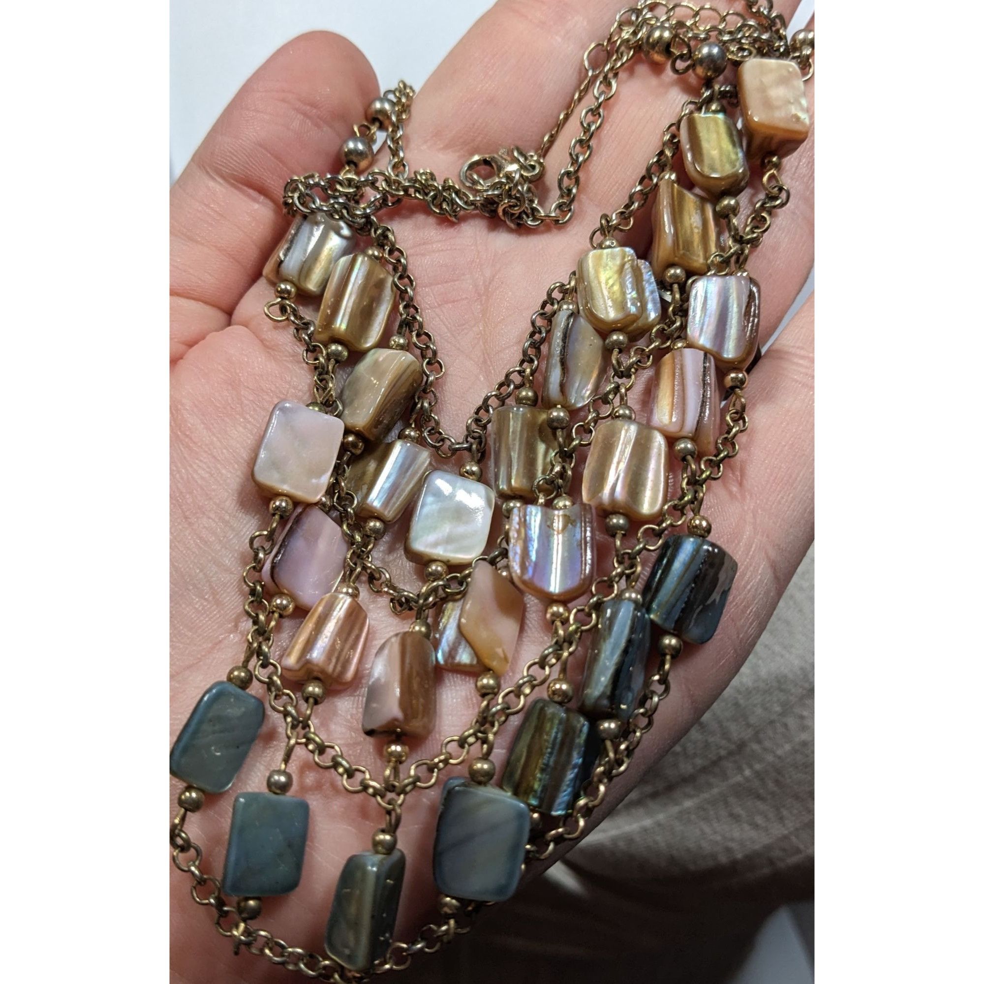 Other Mermaidcore Pastel Rainbow Ombre Shell Bib Necklace Size ONE SIZE - 3 Thumbnail