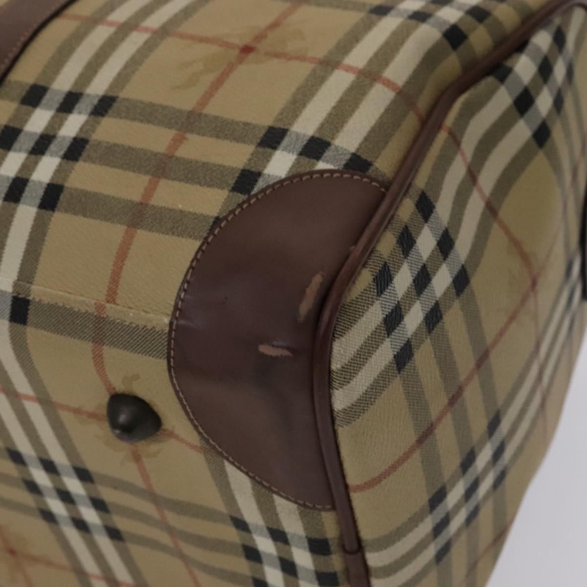 Burberry Burberry Nova Check Boston Bag Pvc Leather Beige Size ONE SIZE - 14 Thumbnail