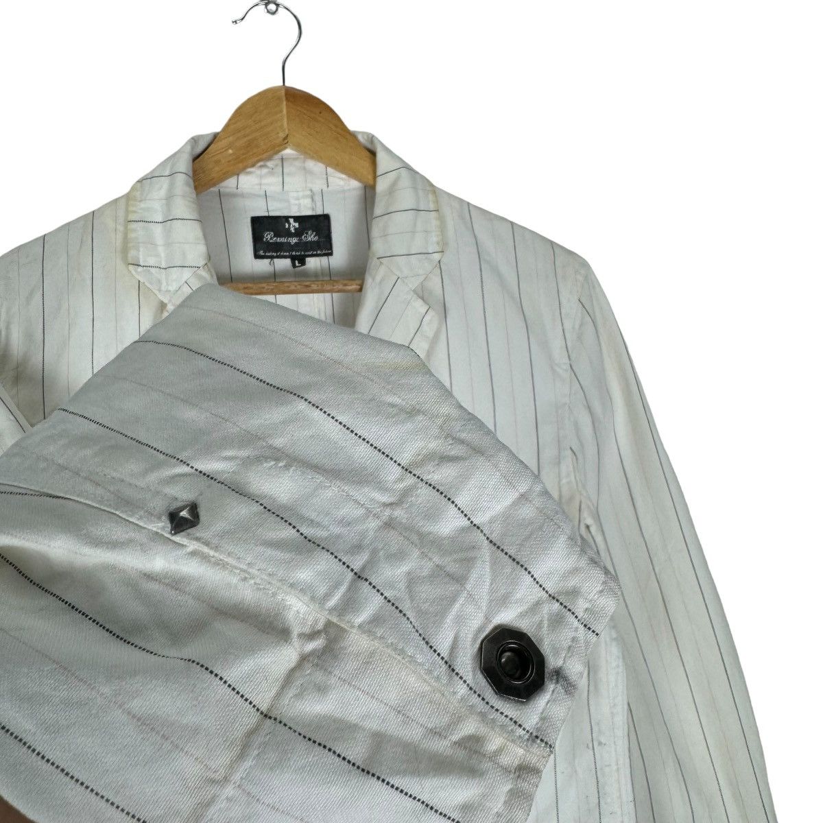 If Six Was Nine ⚡️BERNING SHO STUD STRIPED BUTTON JACKET Size US L / EU 52-54 / 3 - 7 Thumbnail