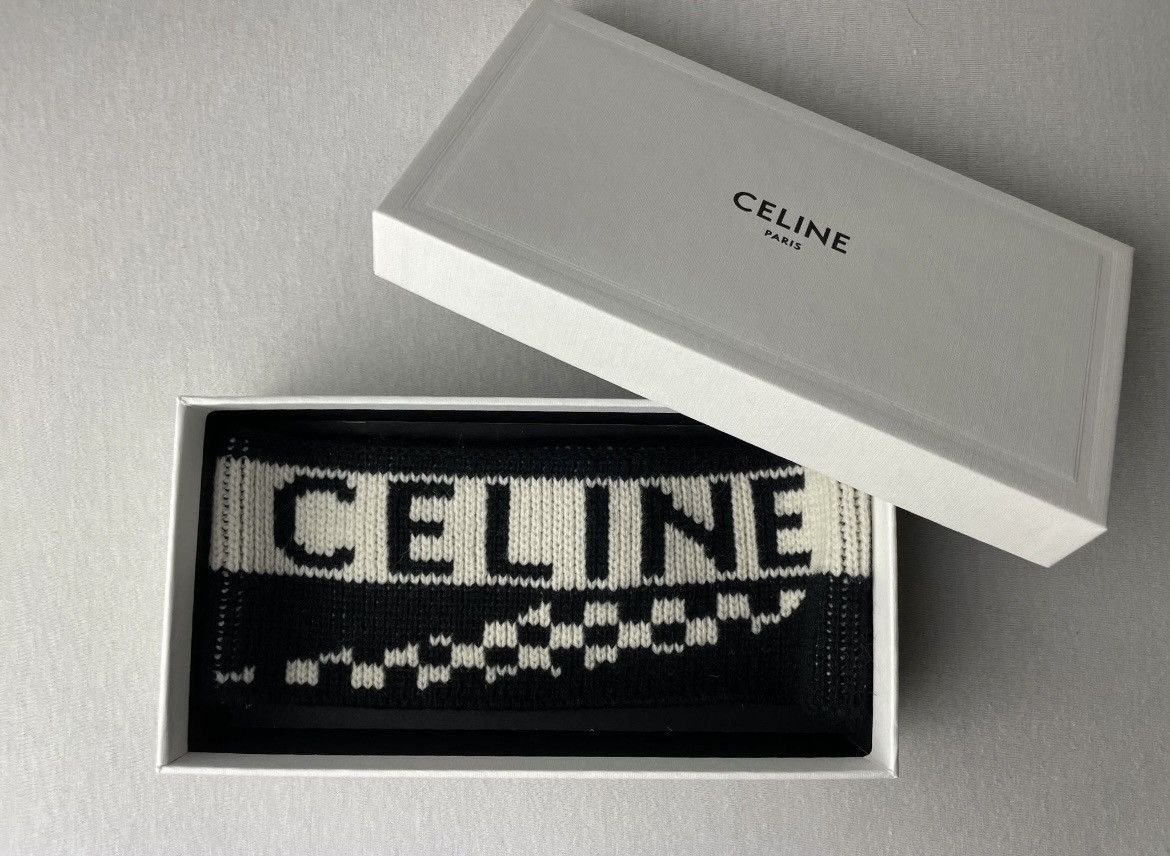 Celine × Hedi Slimane FW21 JAPAN ONLY - Headband hat checkered logo Pop Up Only Size ONE SIZE - 3 Thumbnail