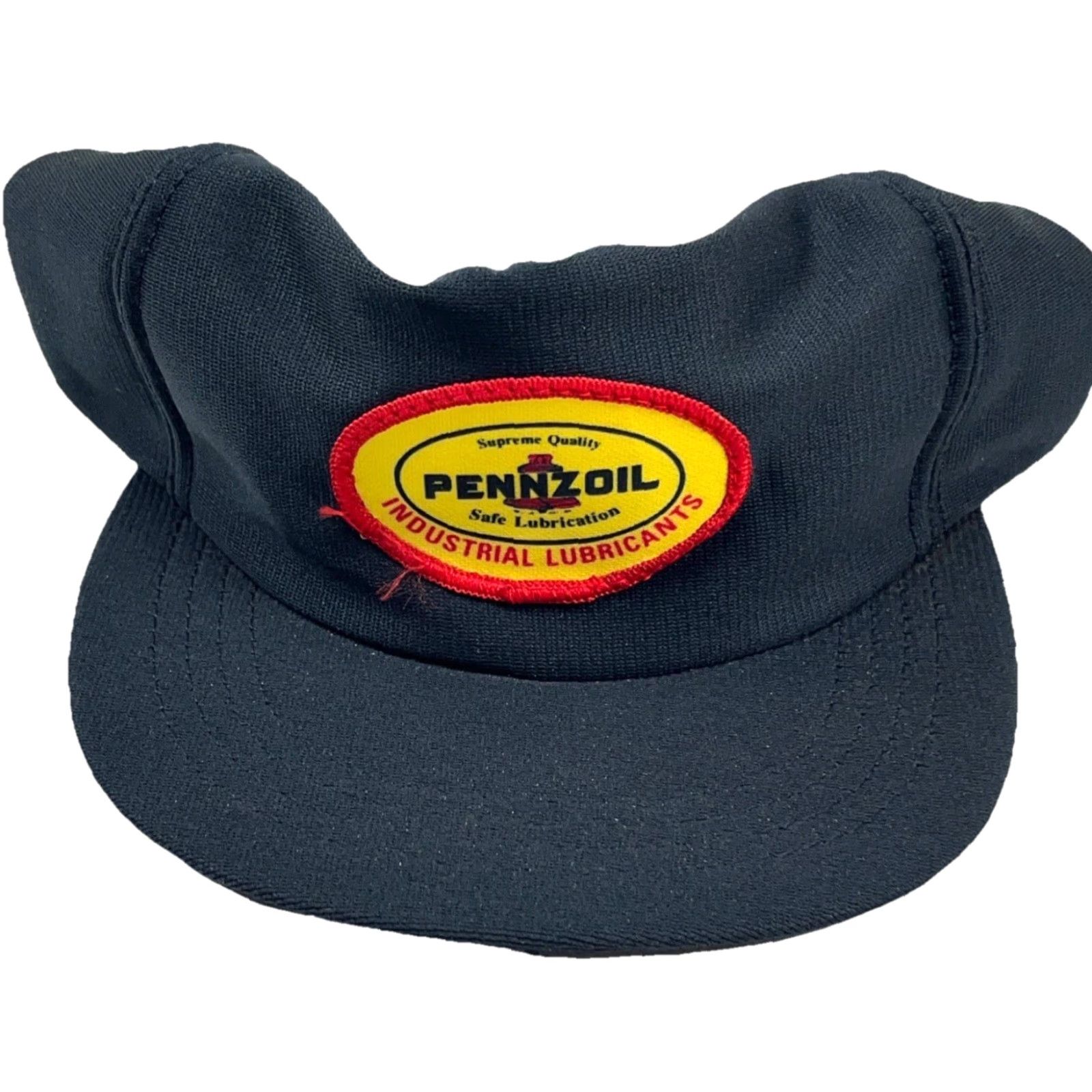 GAS VINTAGE Pennzoil Trucker Hat Cap Snap Back Patch 80s 90s Oil Gas Garage Black Shirt? Size ONE SIZE - 2 Thumbnail