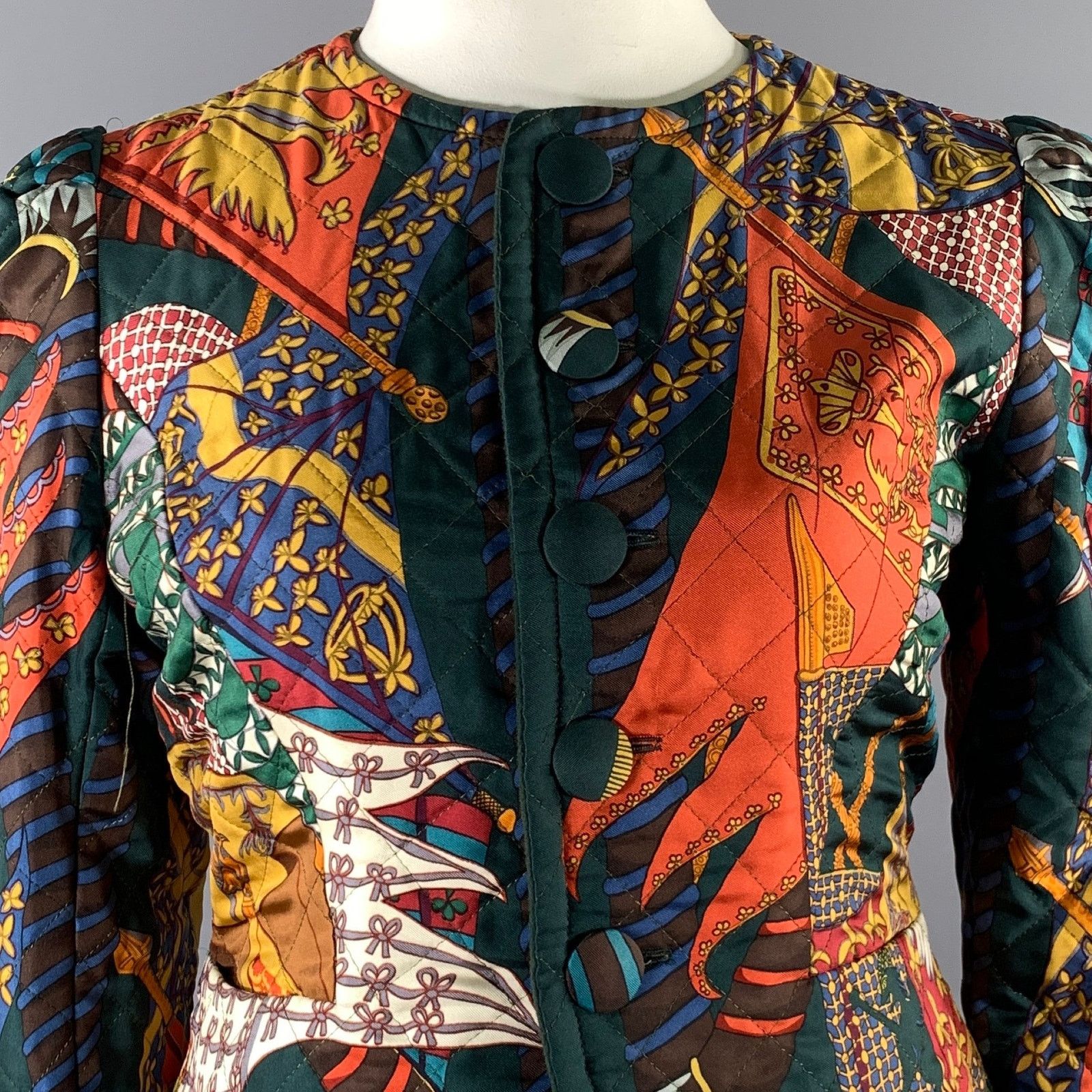 Hermes HERMES Size 12 Multi-Color Cashmere Wool Reversible Jacket Size XL / US 12-14 / IT 48-50 - 2 Thumbnail