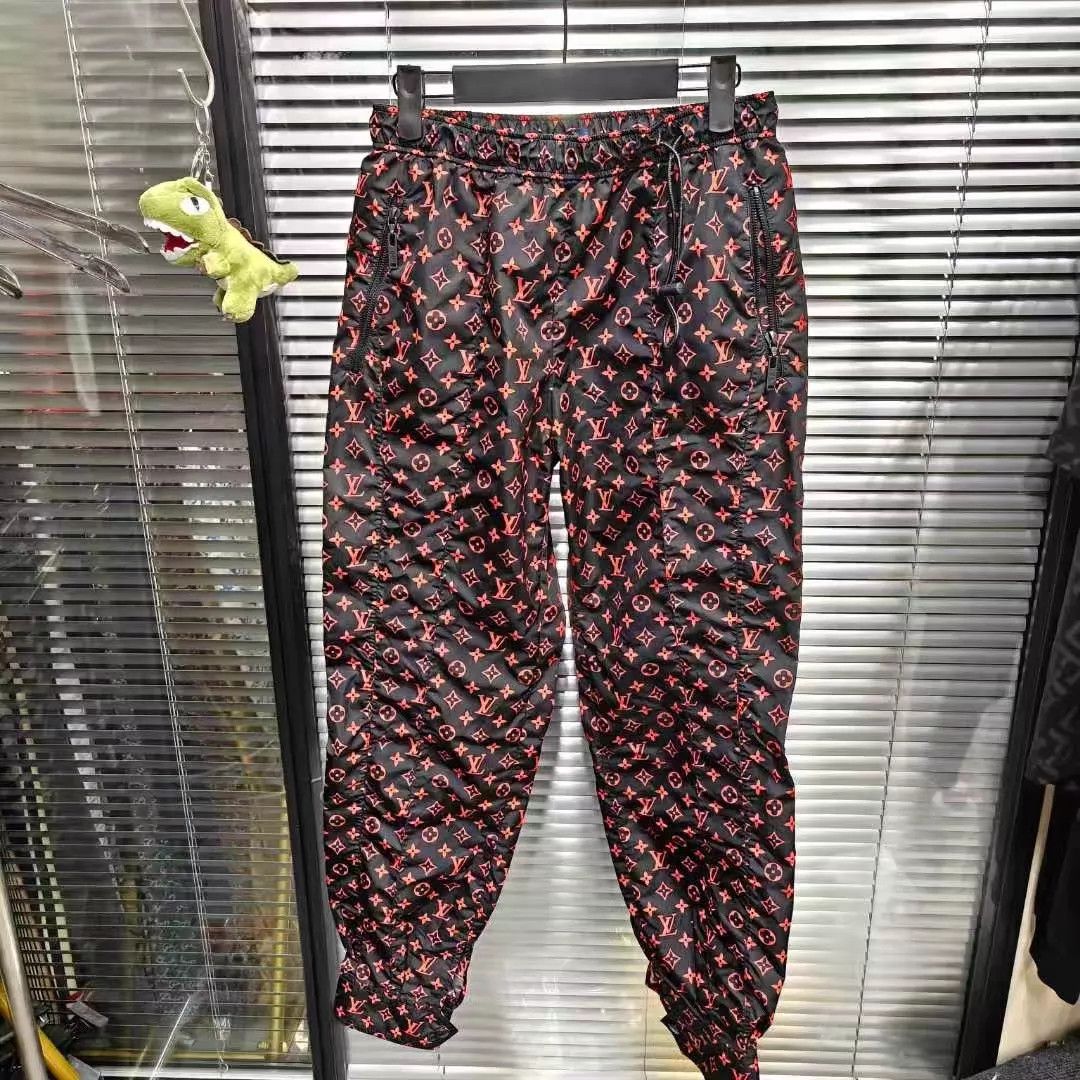 Louis Vuitton LV red monogram allover sweatpants 36, 99% new Size 26" / US 2 / IT 38 - 1 Thumbnail