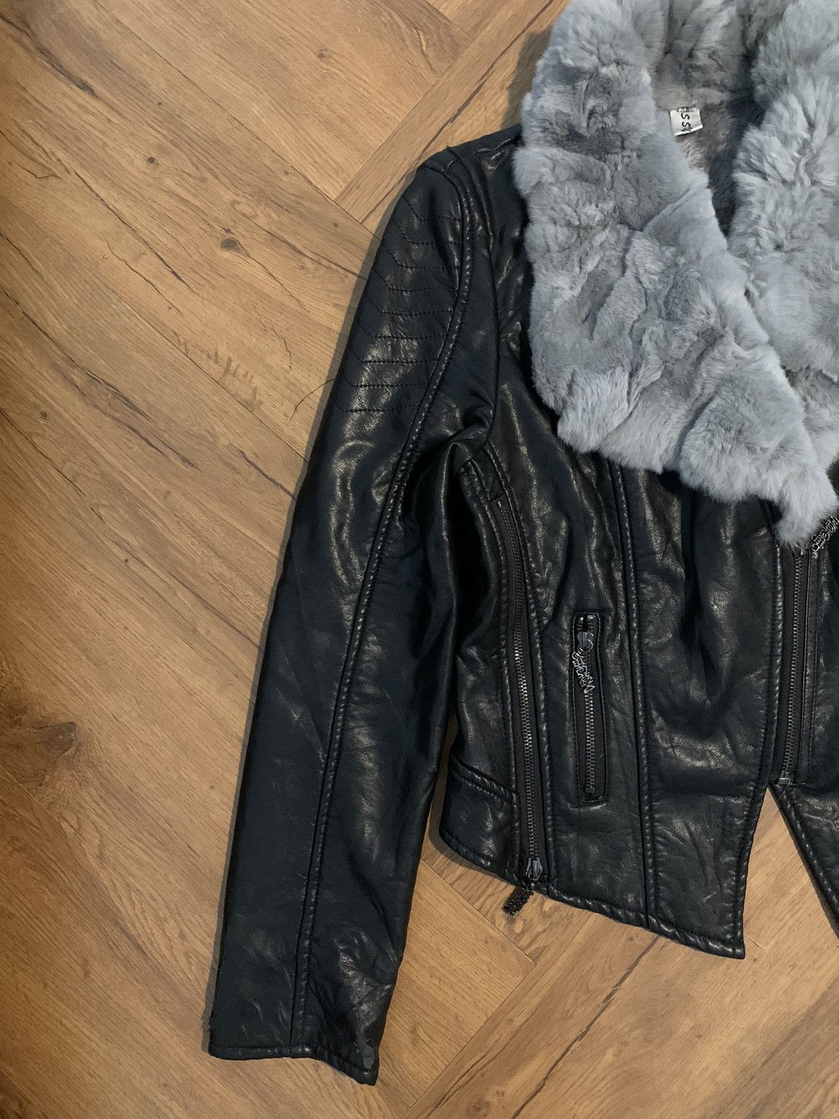 Ekam Japanese synthetic leather fur jacket punk rock viekei styel Size US M / EU 48-50 / 2 - 6 Thumbnail