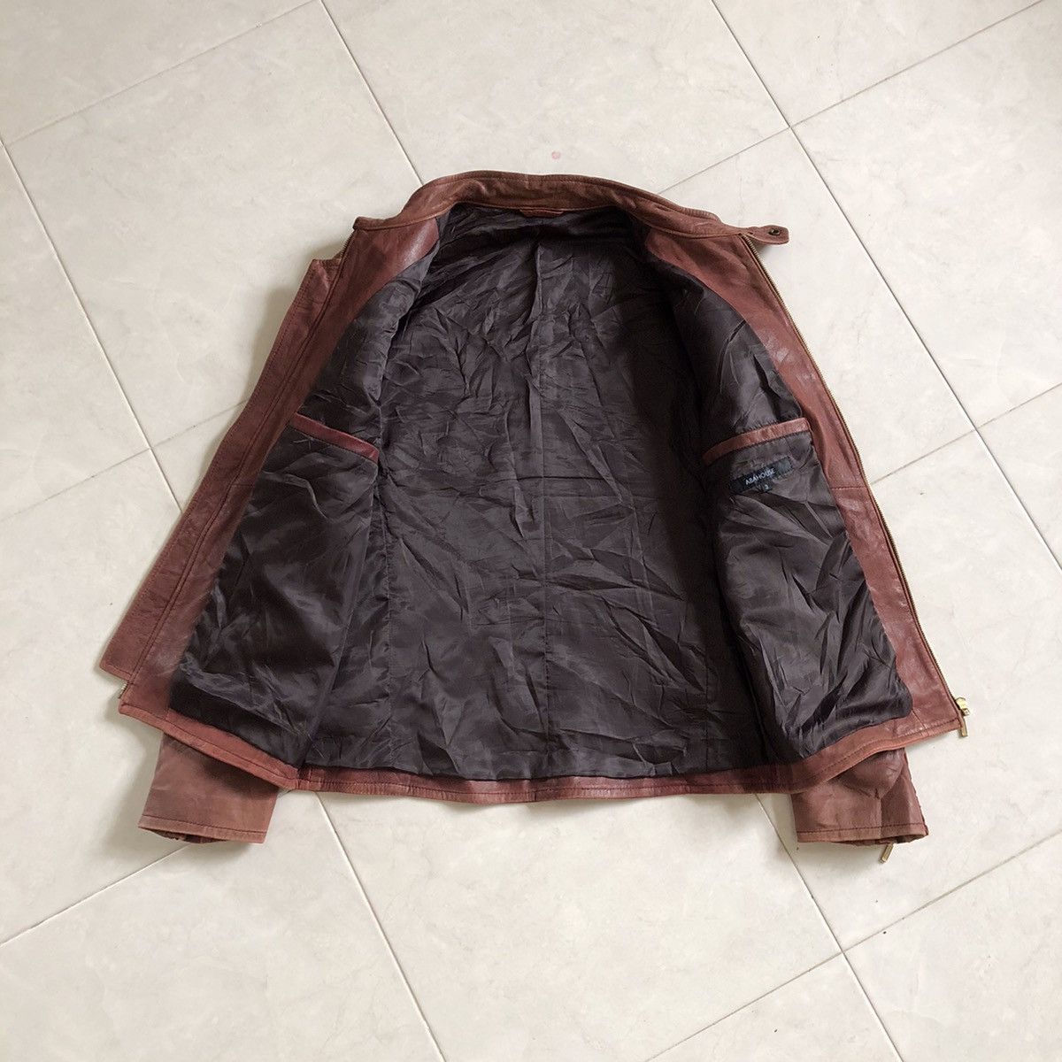 ABAHOUSE ABAHOUSE Zipper Rare Design Leather Jacket Size US L / EU 52-54 / 3 - 3 Thumbnail