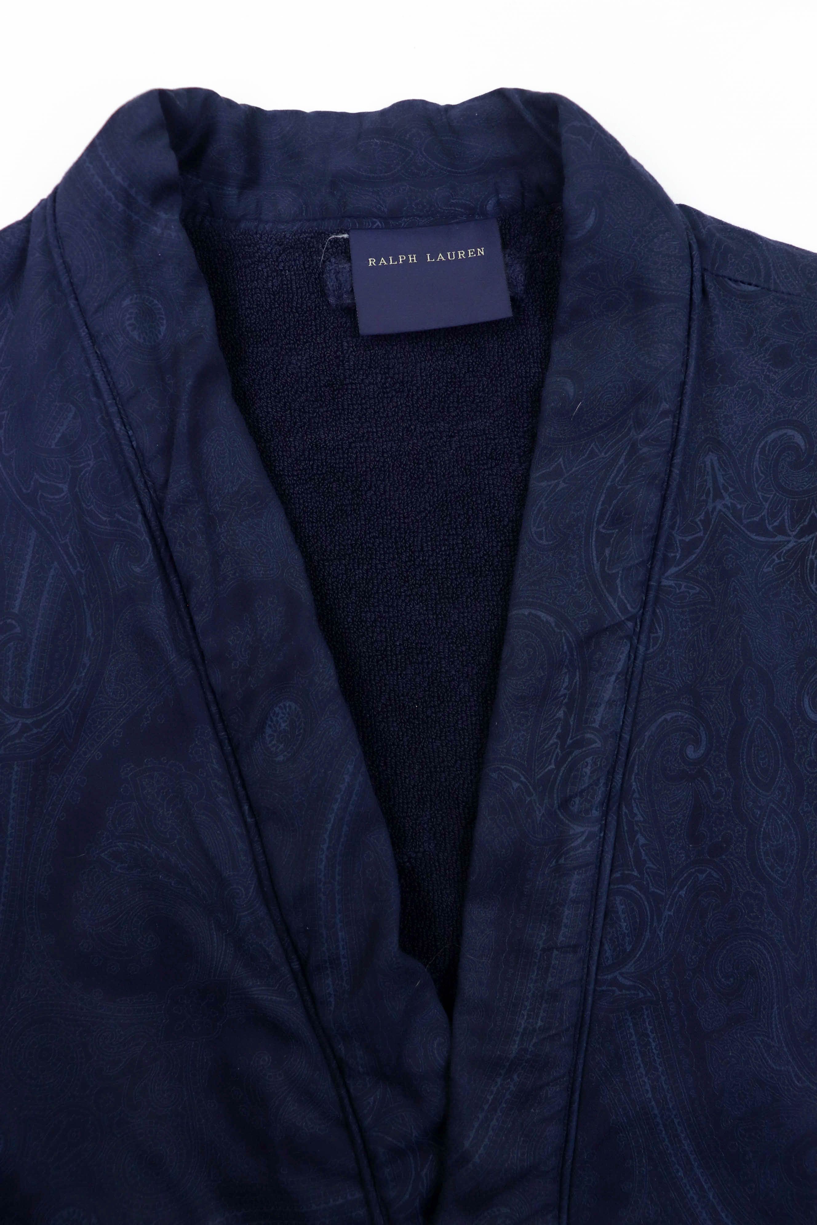 Polo Ralph Lauren Ralph Lauren Dark Blue Paisley Printed Graphics Bath Robe Size US M / EU 48-50 / 2 - 12 Thumbnail