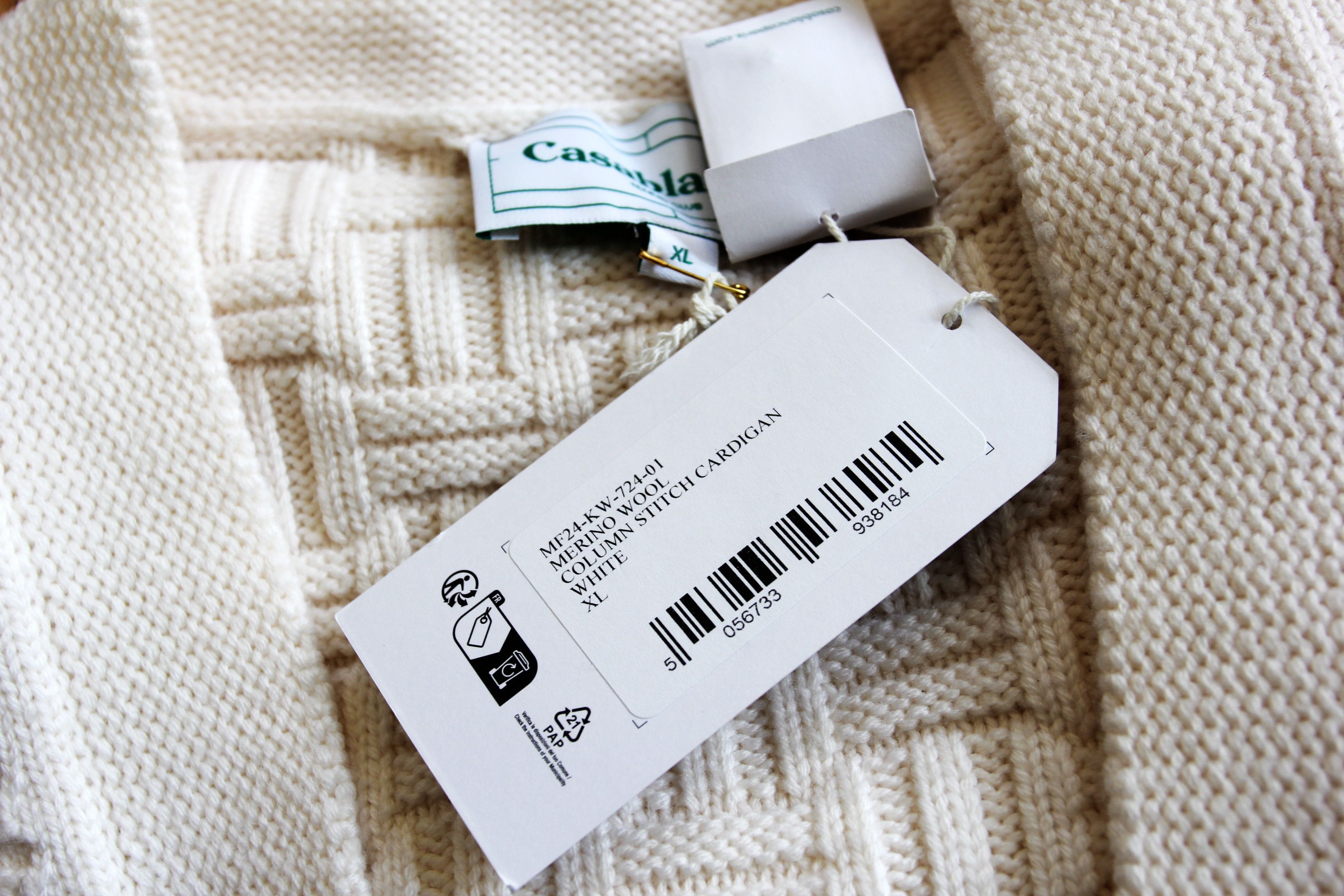 Casablanca BNWT AW24 CASABLANCA MERINO WOOL COLUMN STITCH CARDIGAN XL Size US XL / EU 56 / 4 - 9 Thumbnail