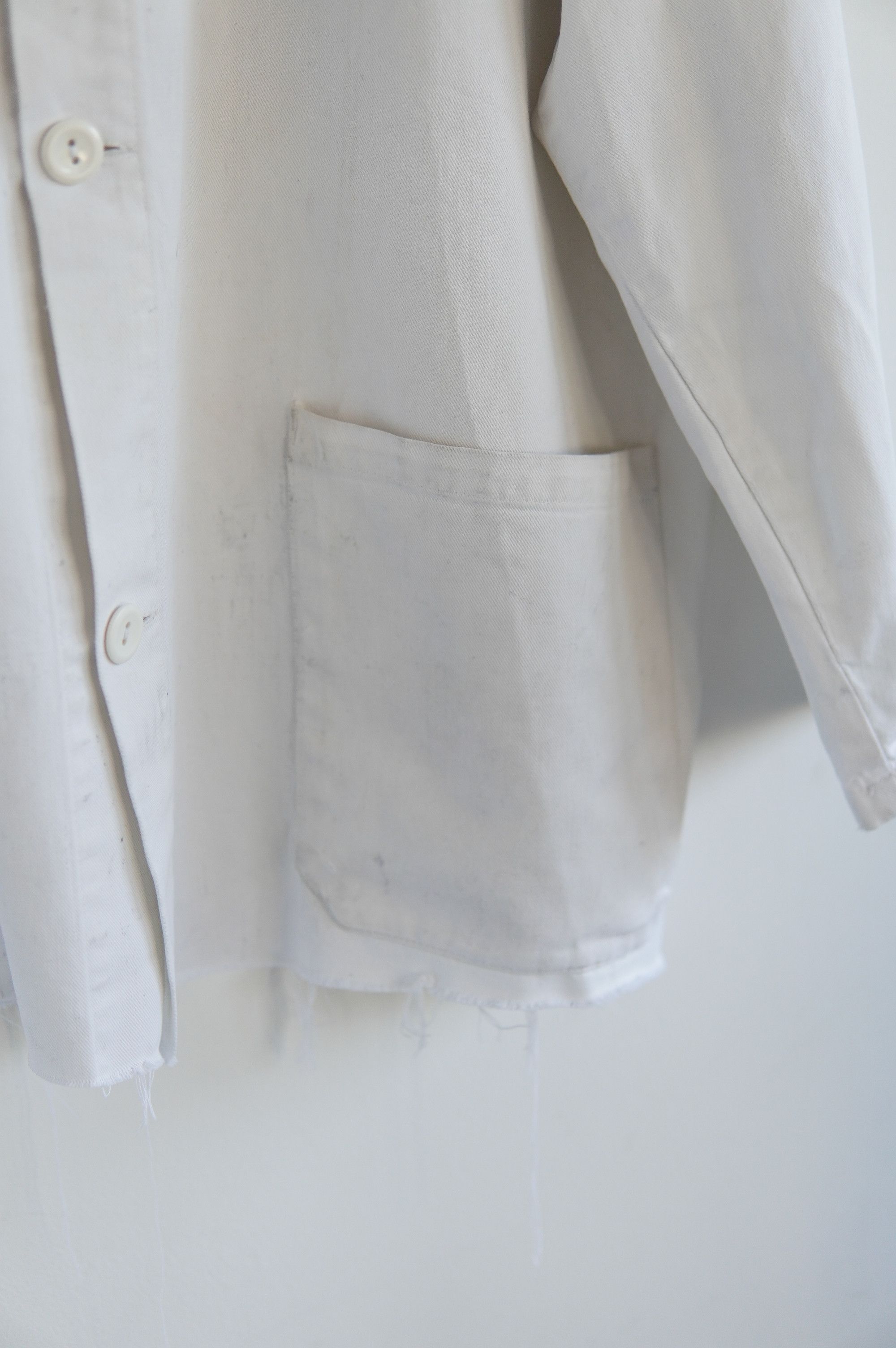 Le Laboureur Vintage Rare 70s Chore French Cropped Worker White Jacket Size US XL / EU 56 / 4 - 5 Thumbnail