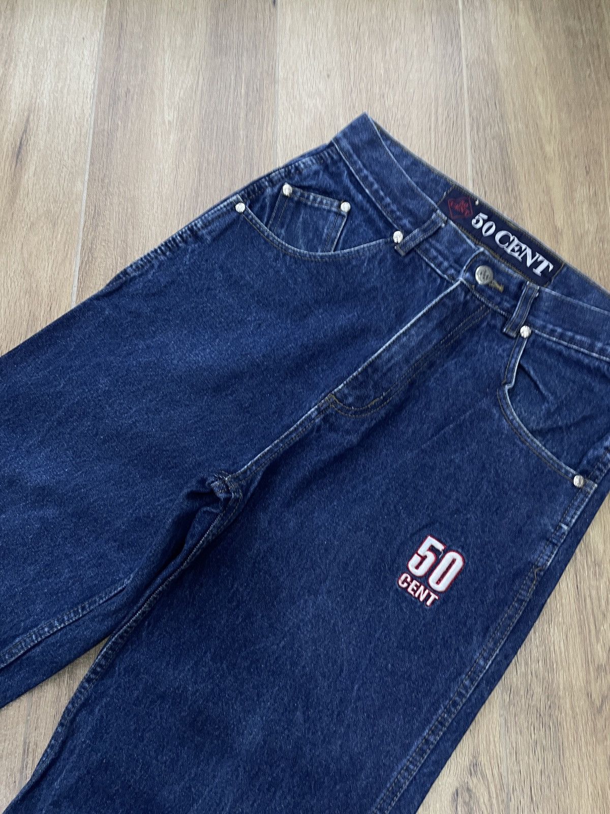 Vintage Vintage 50 Cent Baggy Jeans Carpenter Wide Avant Garde Y2K Size US 32 / EU 48 - 9 Thumbnail