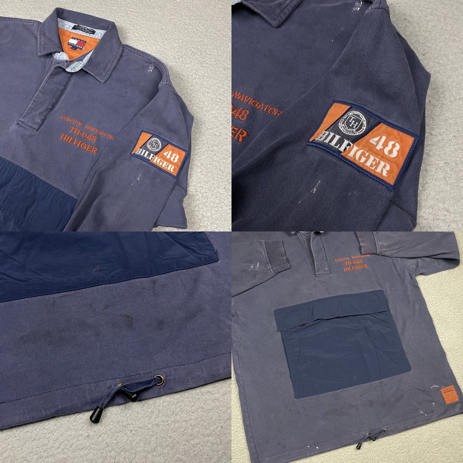 Tommy Hilfiger VINTAGE Tommy Hilfiger Shirt Mens L Blue Coastal Navigator Pullover Button-Up Casual Solid American Size US L / EU 52-54 / 3 - 8 Thumbnail