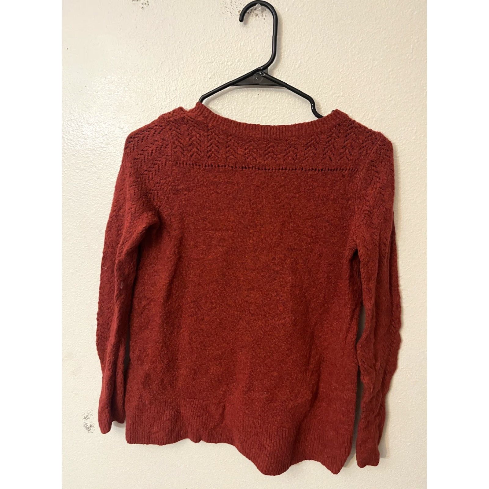 Loft VINTAGE LOFT Womens Sweater Pullover Long Sleeve Crew Neck Casual Fall Spring Winter Regular Fit Size PXS Red Knit Retro Modern Girls Size XS / US 0-2 / IT 36-38 - 3 Thumbnail