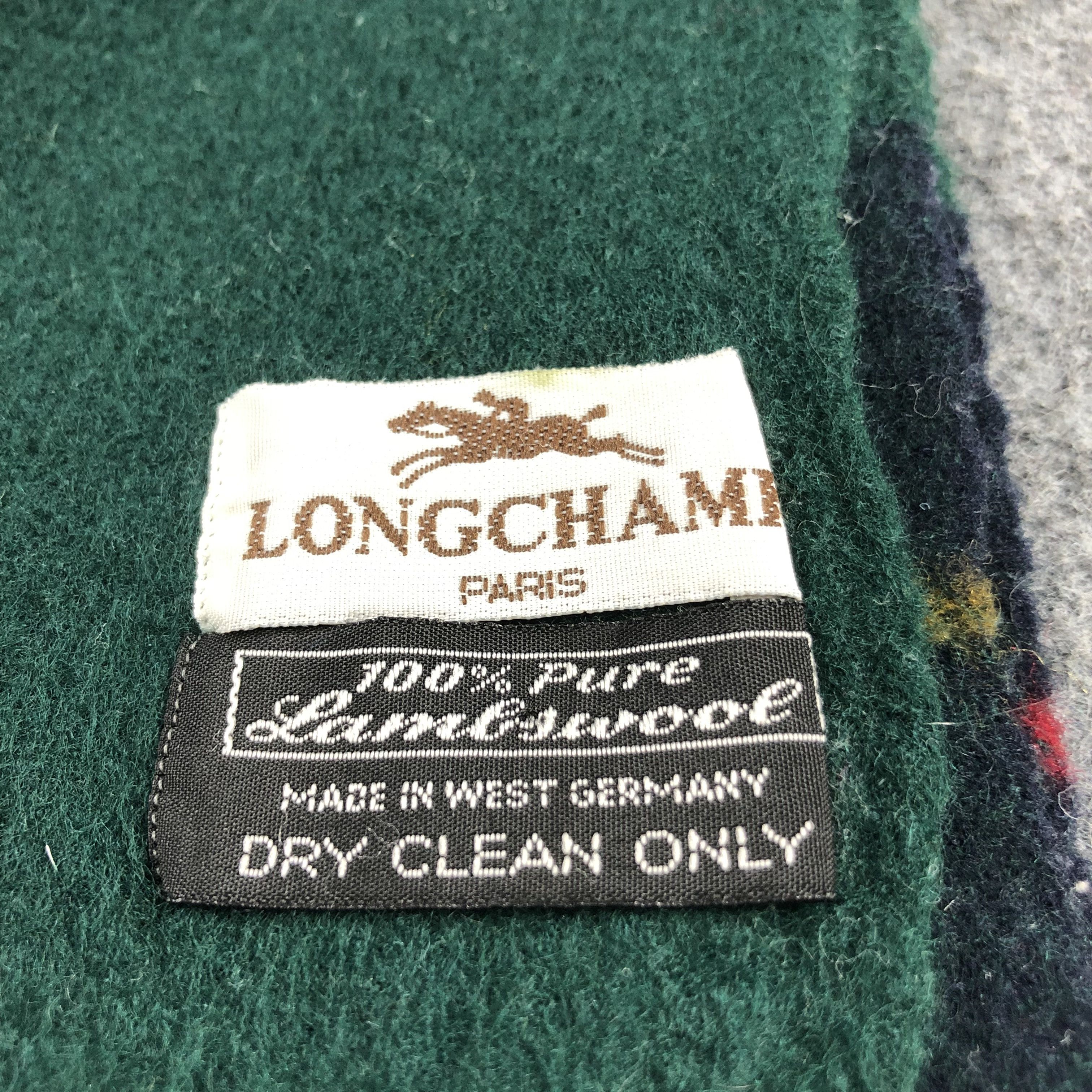 Longchamp Longchamp Tartan Wool Scarf Muffler V901 Size ONE SIZE - 5 Thumbnail
