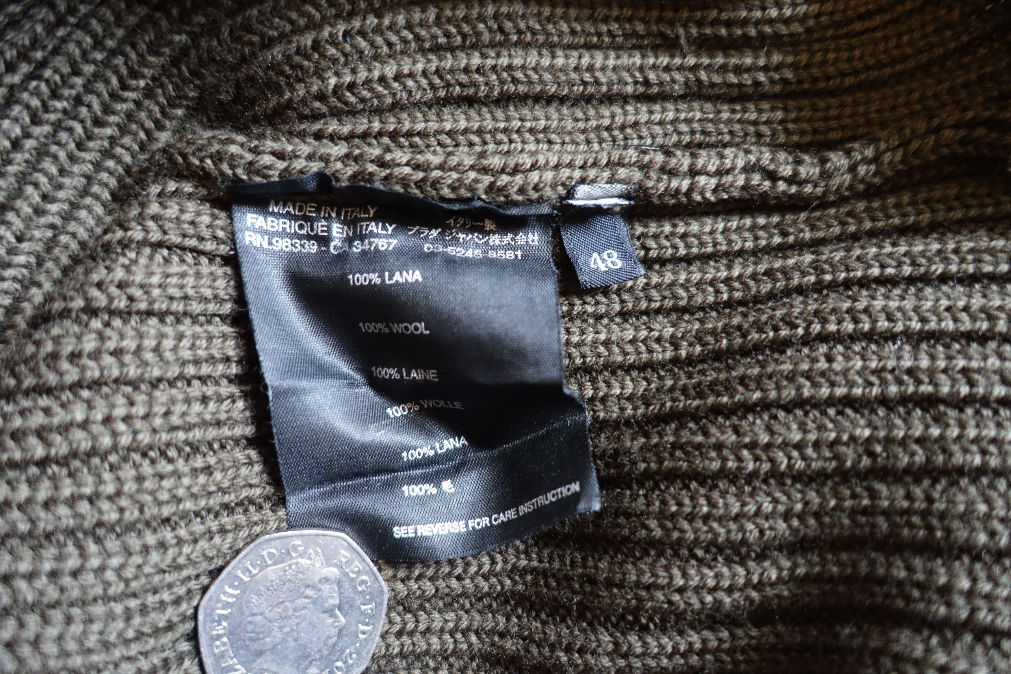 Prada Military Style Ribbed Wool Sweater Size US XS / EU 42 / 0 - 6 Thumbnail
