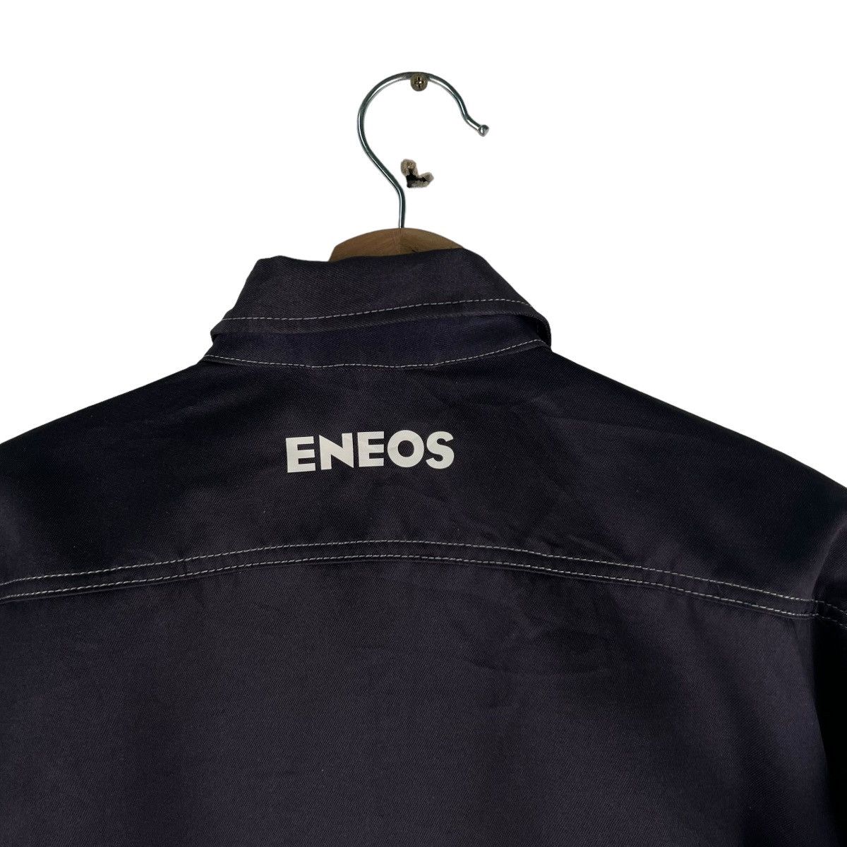 Japanese Brand 🔥VINTAGE WORK SHIRT RACING JACKET ENEOS BIG LOGO Size US L / EU 52-54 / 3 - 6 Thumbnail