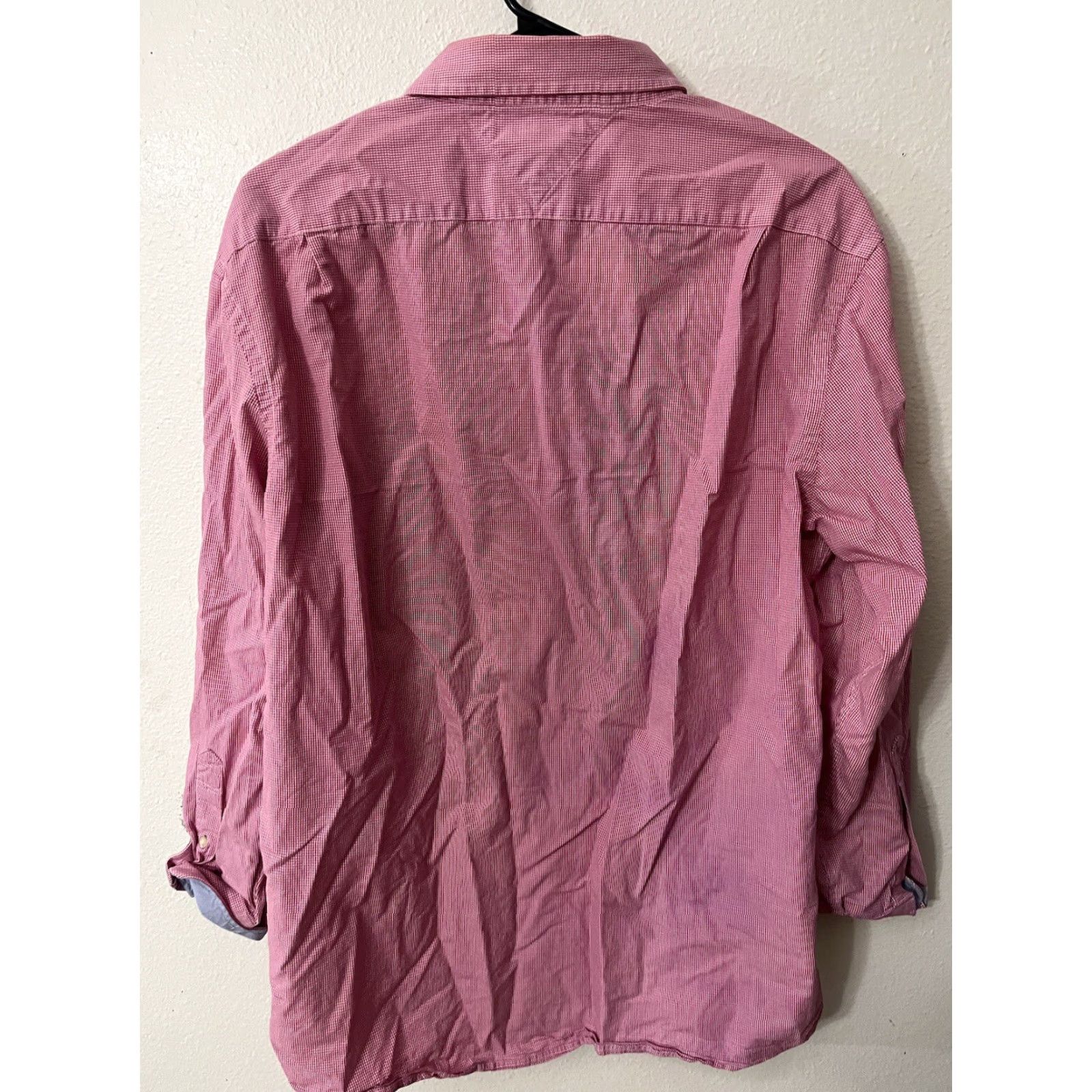 Tommy Hilfiger VINTAGE Tommy Hilfiger Slim Fit Shirt Men 17 Red Plaid Button-Down Long Sleeve 90s Mens Size US XL / EU 56 / 4 - 2 Thumbnail