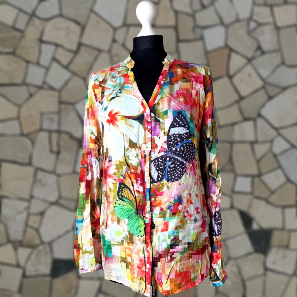 Desigual Desigual Blouse Shirt XL Womens Multicoloured Long Sleeve Size XL / US 12-14 / IT 48-50 - 1 Thumbnail