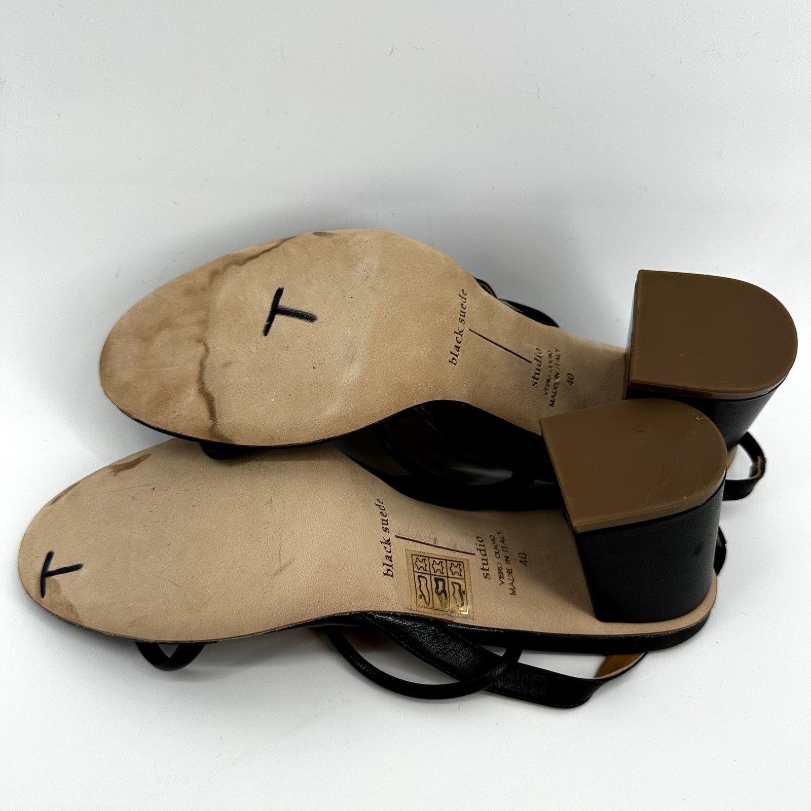 Other Black Suede Studio Slingback Heel Sandal Strappy Open Toe 9 Size US 9 / IT 39 - 5 Thumbnail