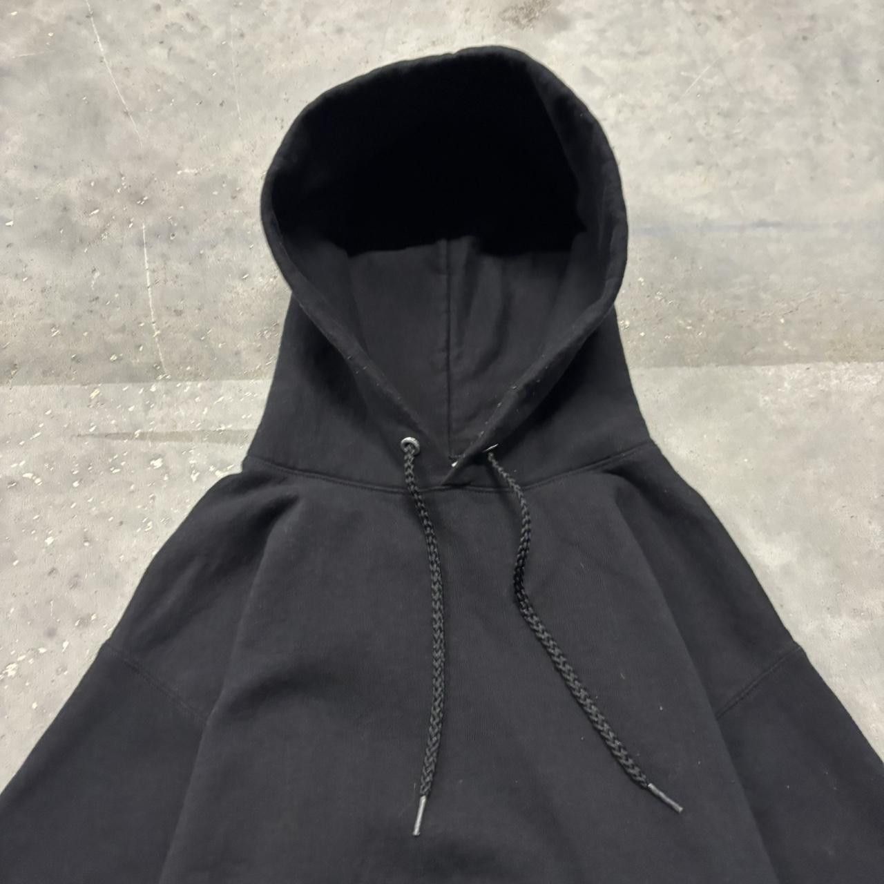Russell Athletic × Vintage Crazy Vintage Y2K/2000s Black Blank Russell Style Essential Hoodie! Size US S / EU 44-46 / 1 - 2 Thumbnail