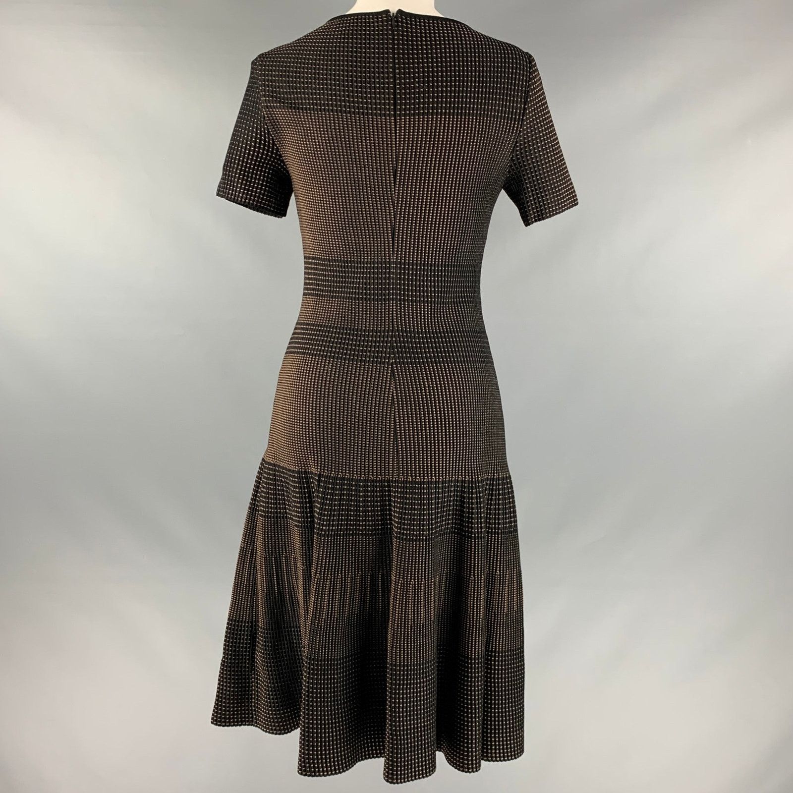 Other ST. JOHN Black Rayon Nailhead Short Sleeve Mid-Calf Dress Size S / US 4 / IT 40 - 4 Thumbnail