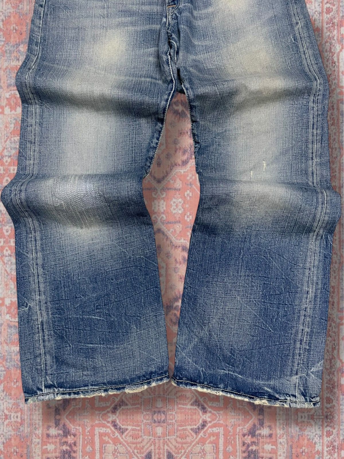 Japanese Brand Vintage Rare 1990s Designer Japan Ezra Fitch Mudwash Flared Size US 30 / EU 46 - 3 Thumbnail